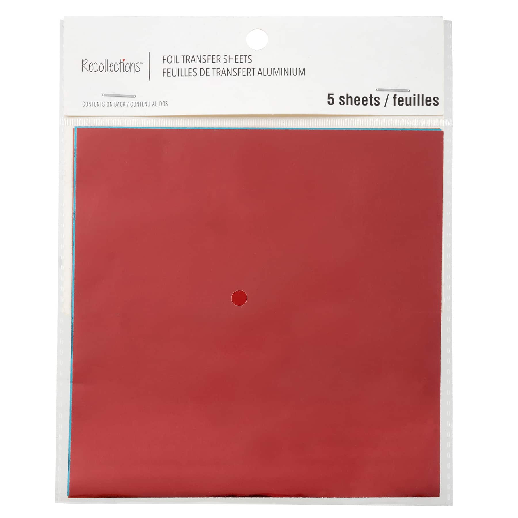 18 Packs: 5 ct. (90 total) 5.5" Multicolor Foil Transfer Sheets by Recollections™