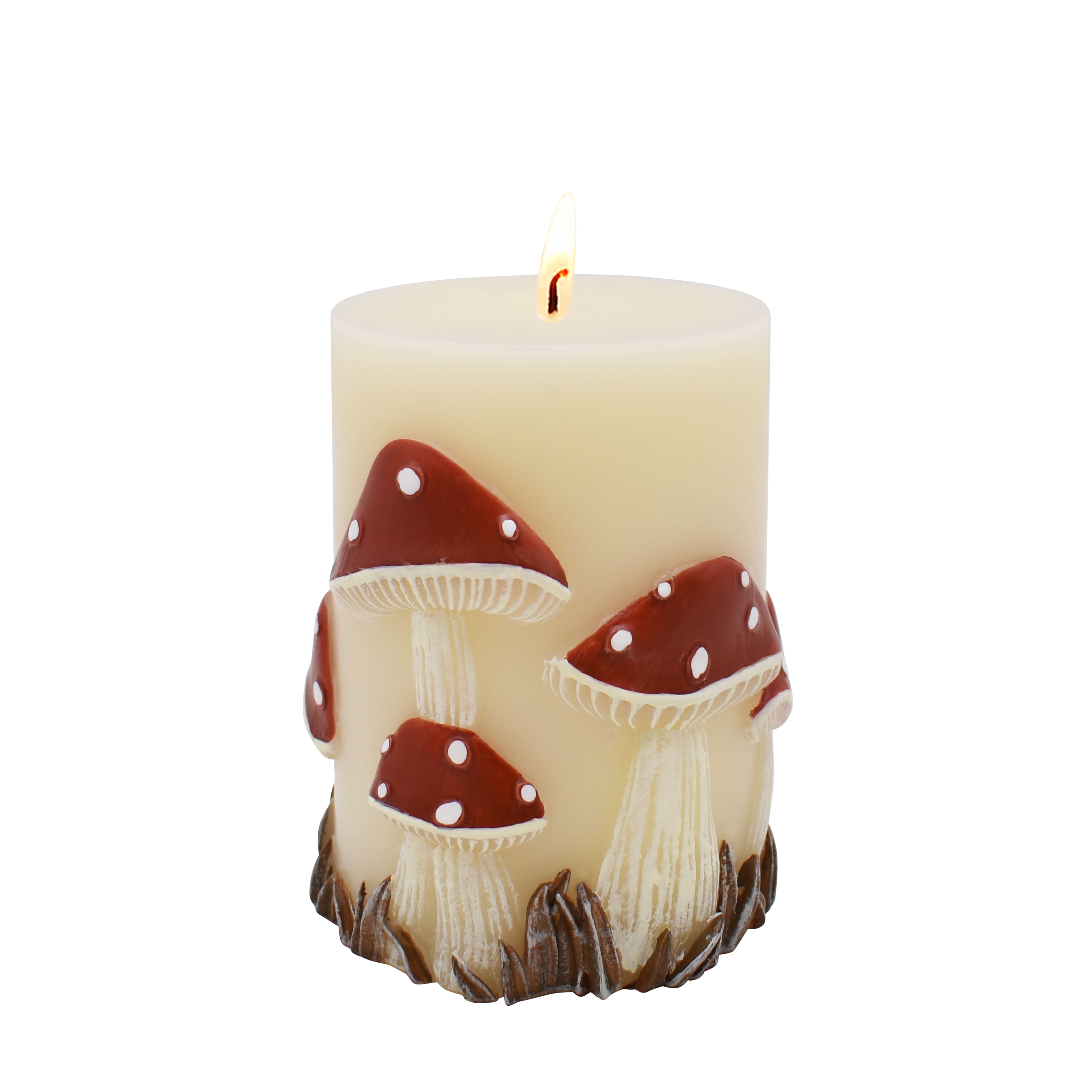 3&#x22; x 4&#x22; Mushroom Pillar Candle by Ashland&#xAE;