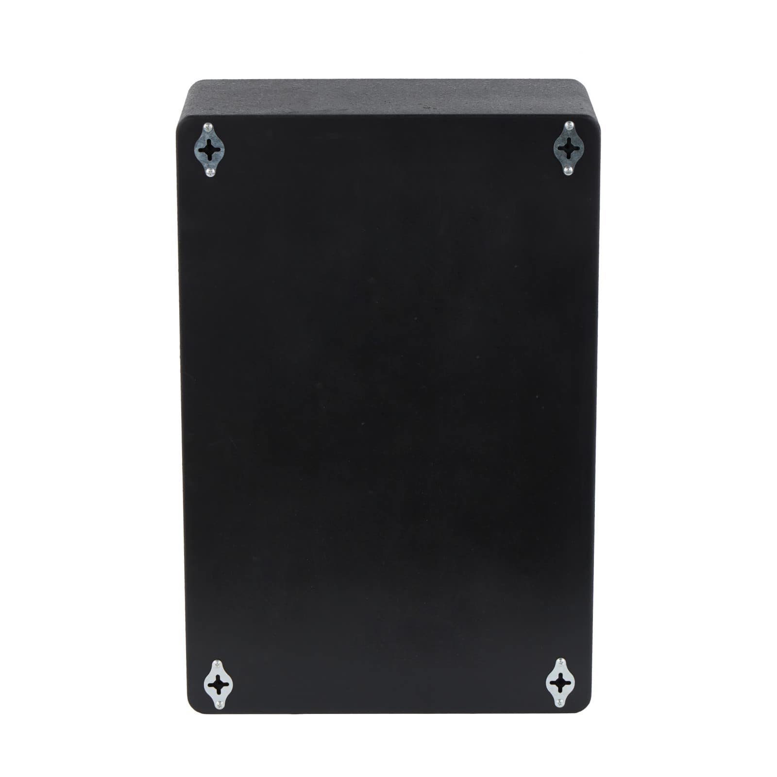 16" x 24" 5 Shelf Black Wood Geometric Floating Wall Shelf