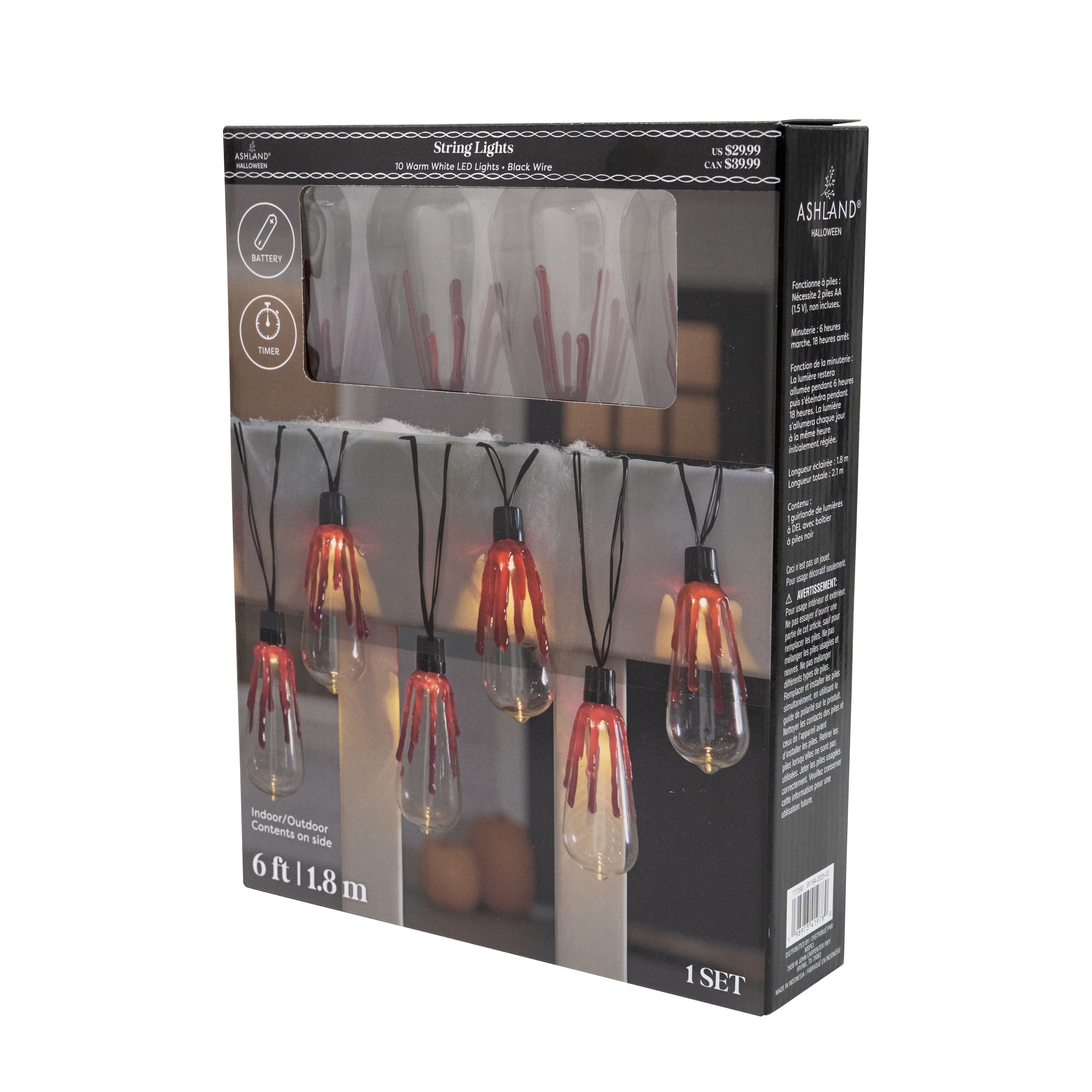 10ct. Bloody Bulb LED String Lights by Ashland&#xAE;