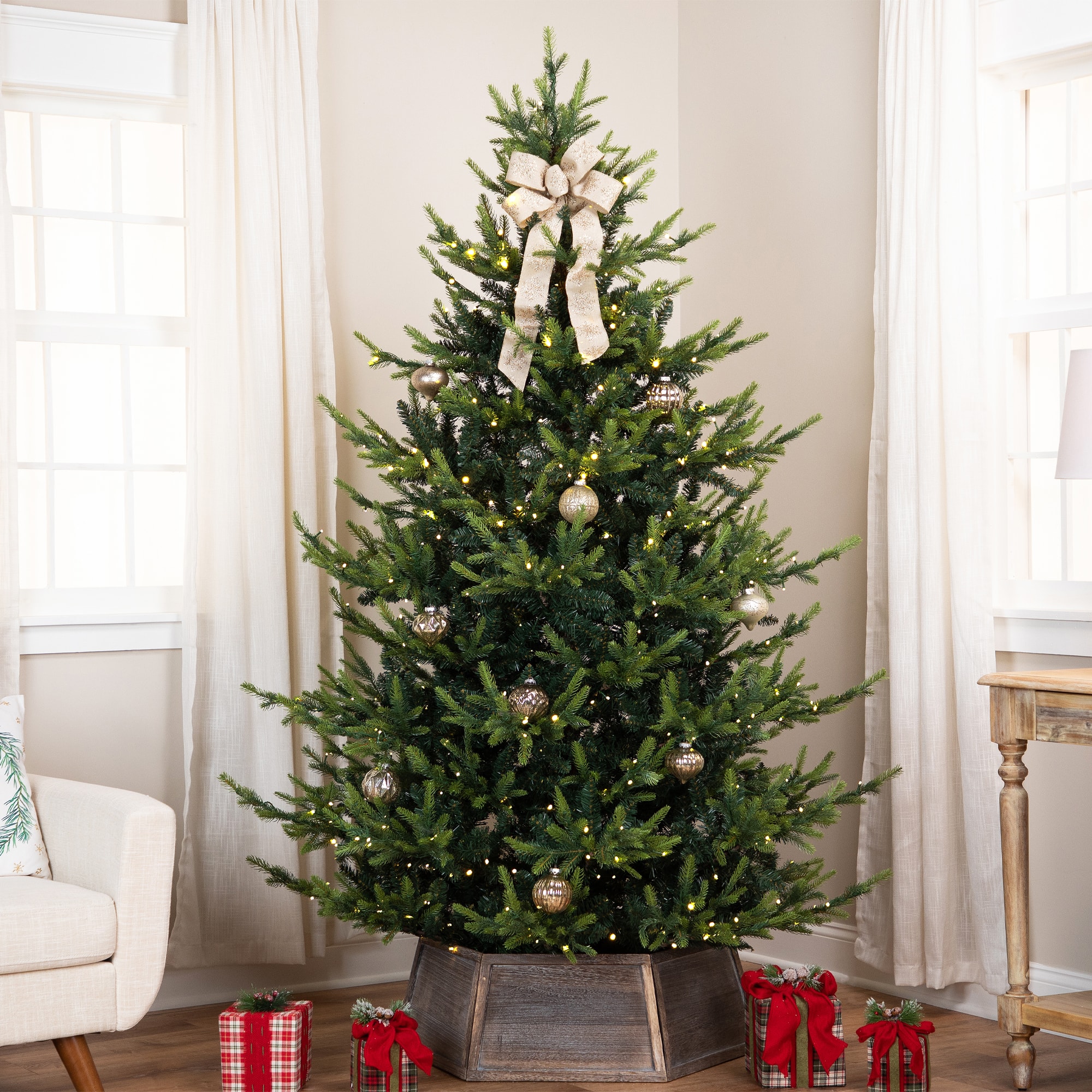 6ft. Pre-Lit Real Touch&#x2122; Elite Glenmora Pine IPT Artificial Christmas Tree, Dual Color LED Lights