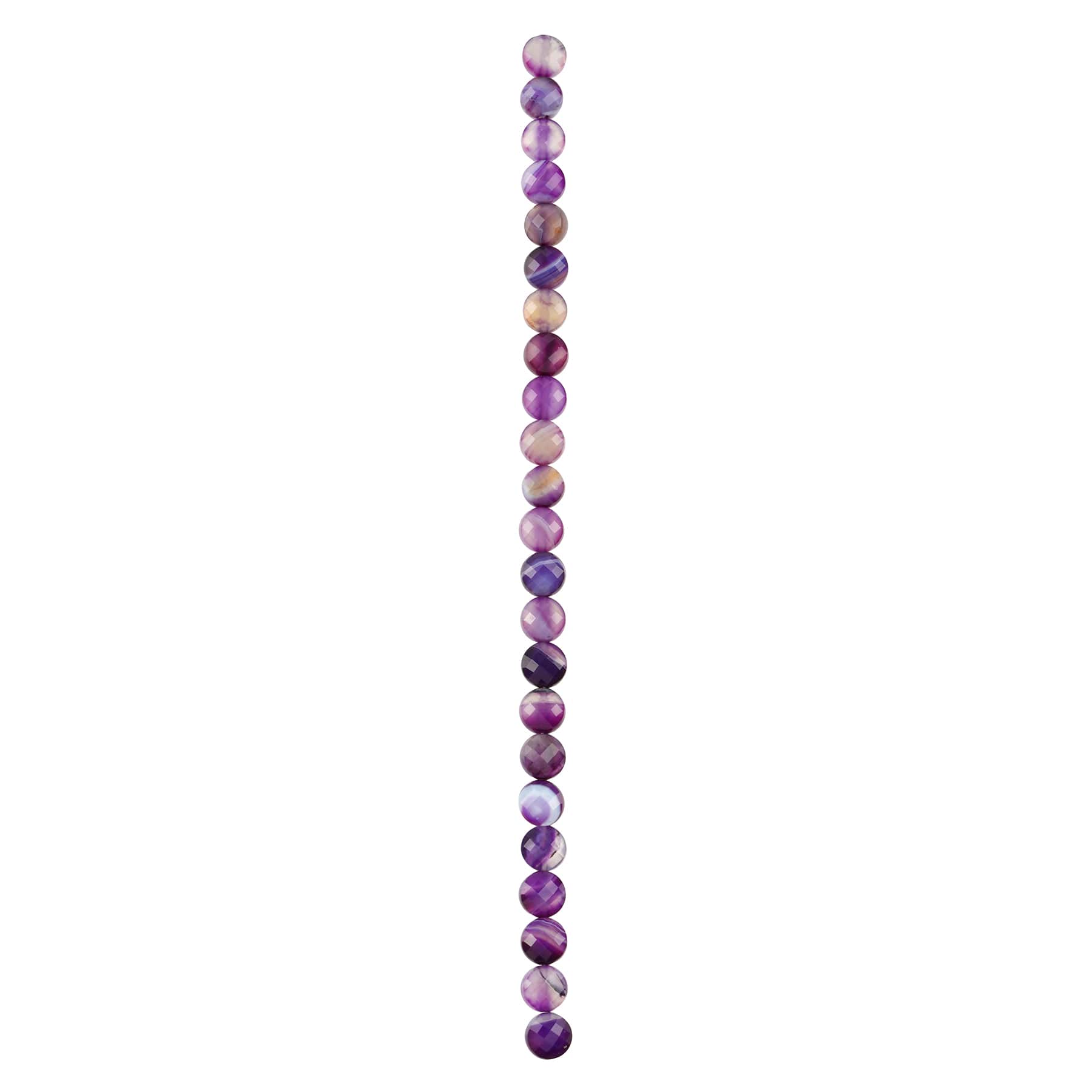 Purple Faceted Agate Coin Beads by Bead Landing&#x2122;
