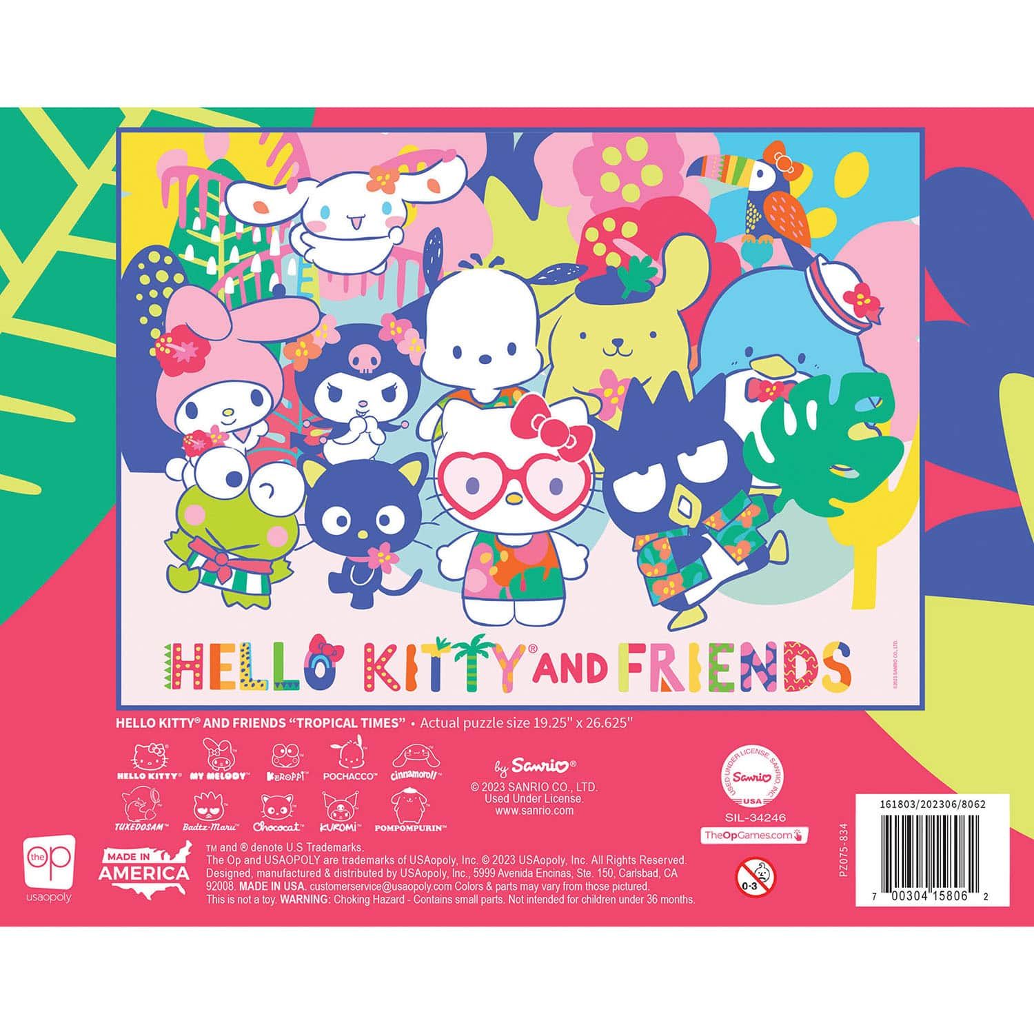 USAopoly&#x2122; Hello Kitty &#x26; Friends Tropical Times 1,000 Piece Puzzle