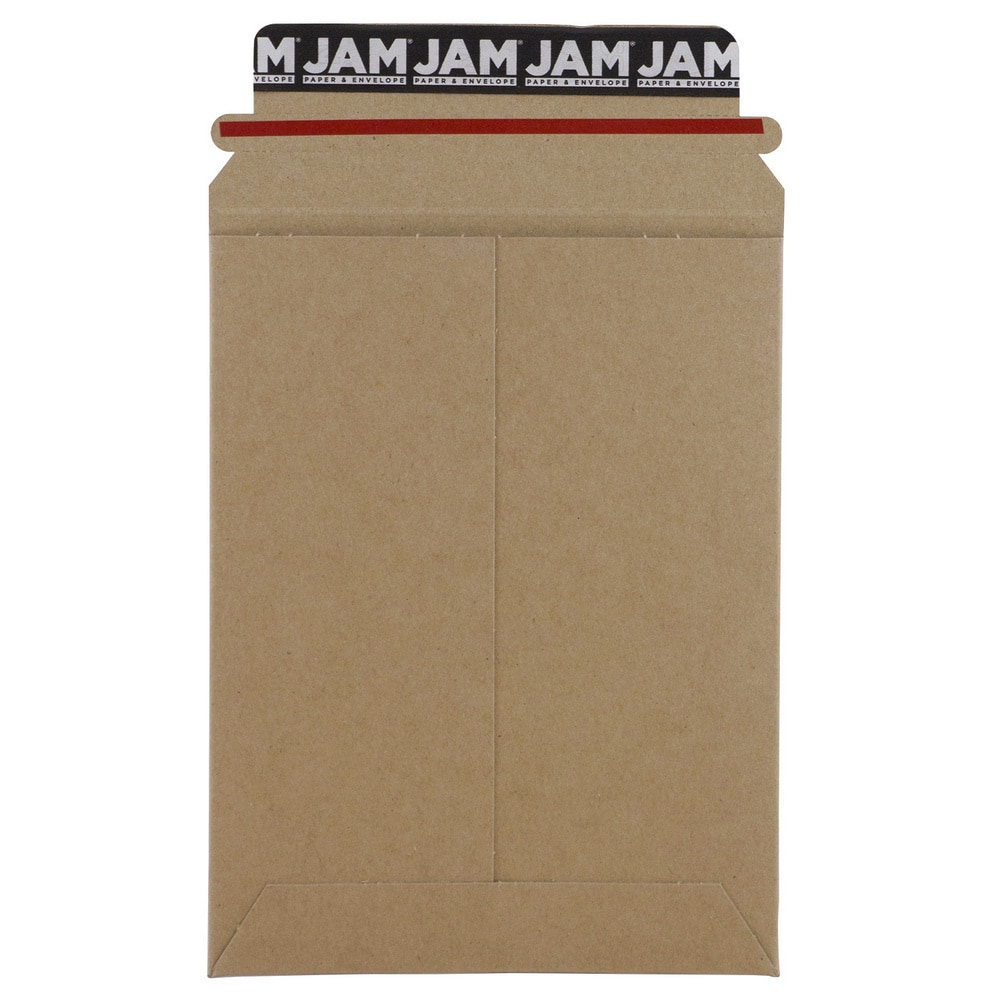 JAM Paper 6&#x22; x 8&#x22; Brown Kraft Flat Photo Mailer Peel &#x26; Seal Closure Envelopes, 6ct.