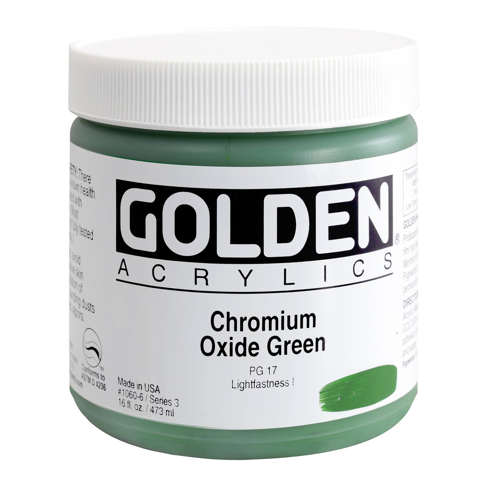 Golden Heavy Body Acrylic Paint, 16 oz in Chromium Oxide Green - D022506S - Art and Craft Paint Buy the Golden Heavy Body Acrylic Paint, 16oz. at  sku D022506S