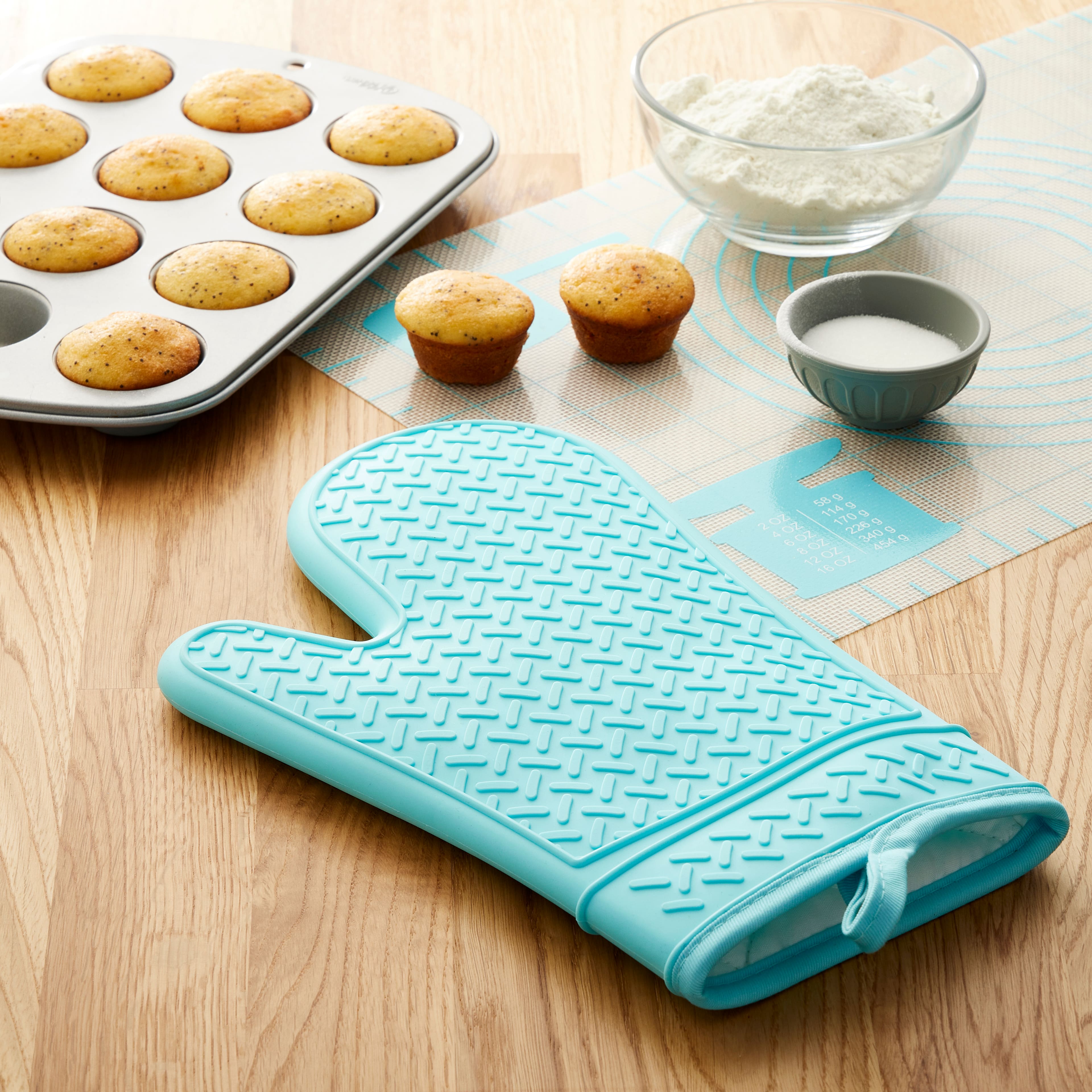 Turquoise Silicone Oven Mitt by Celebrate It&#xAE;