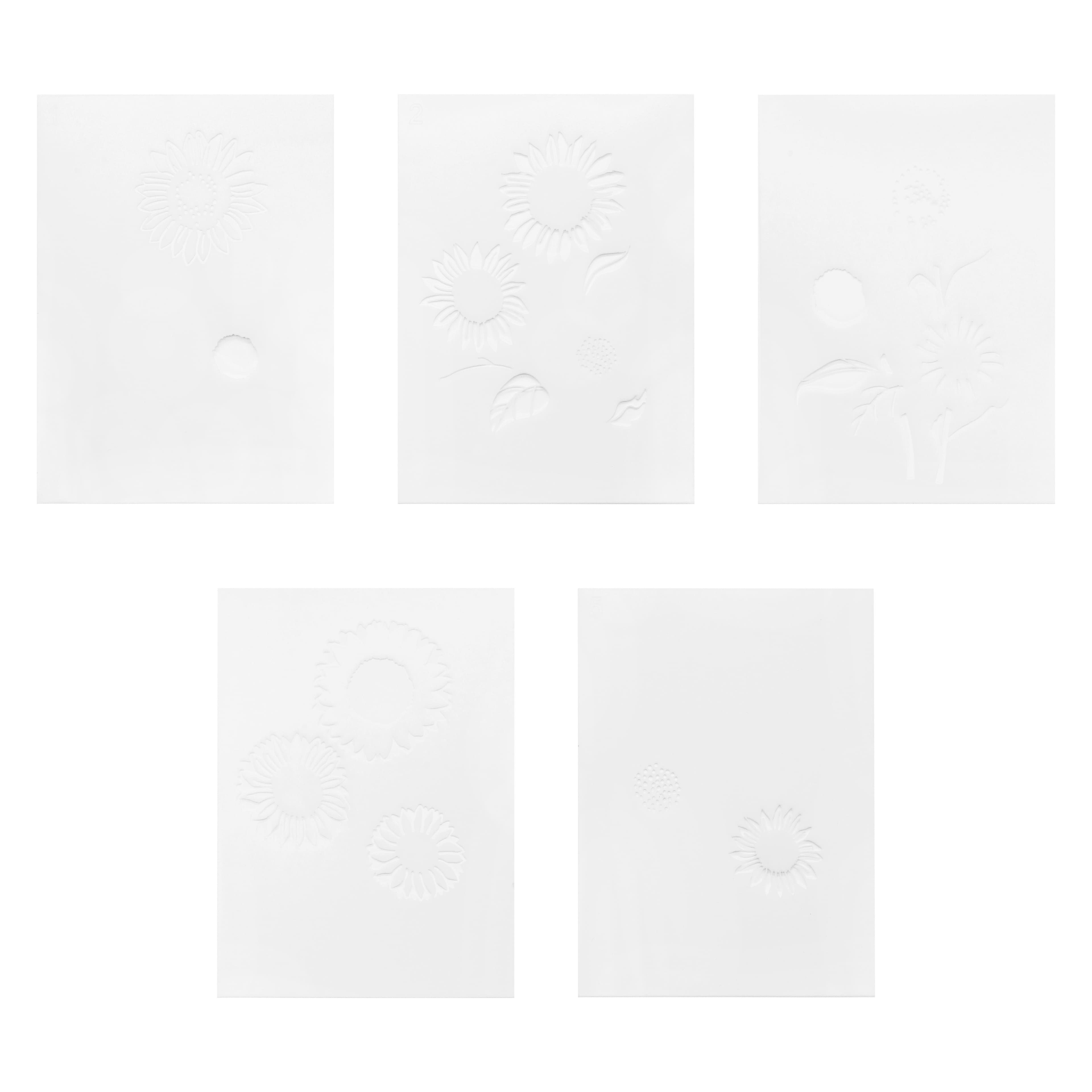 6&#x22; x 8&#x22; Sunflowers Print Stencil Set by Recollections&#x2122;