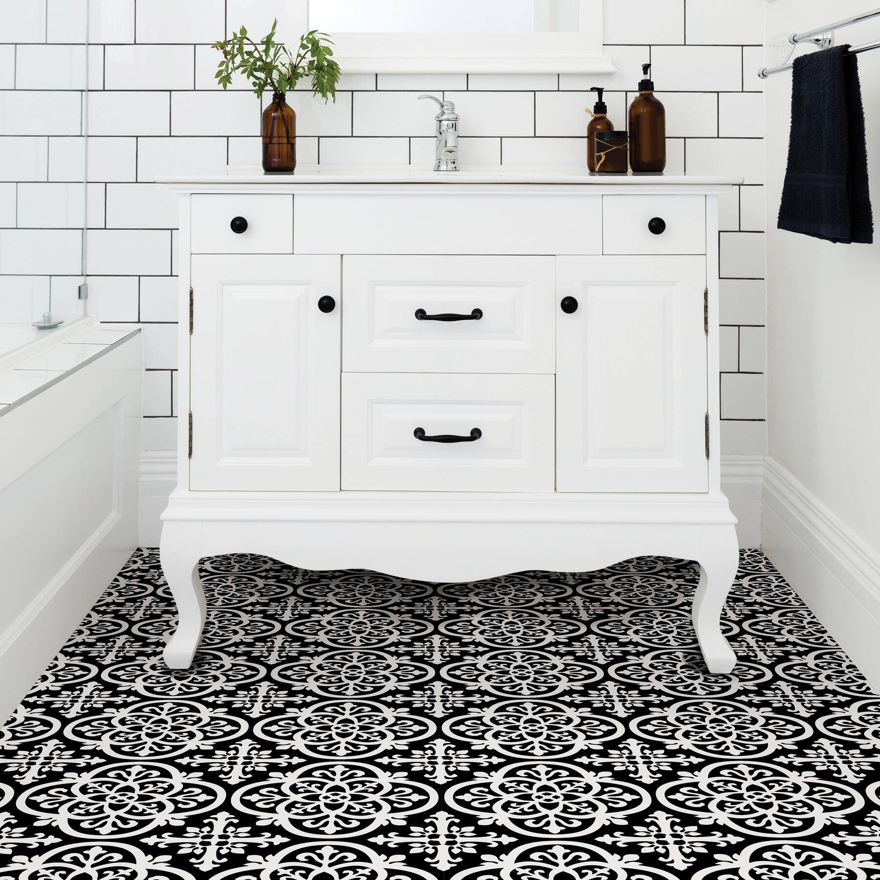 FloorPops Gothic Peel &#x26; Stick Floor Tiles