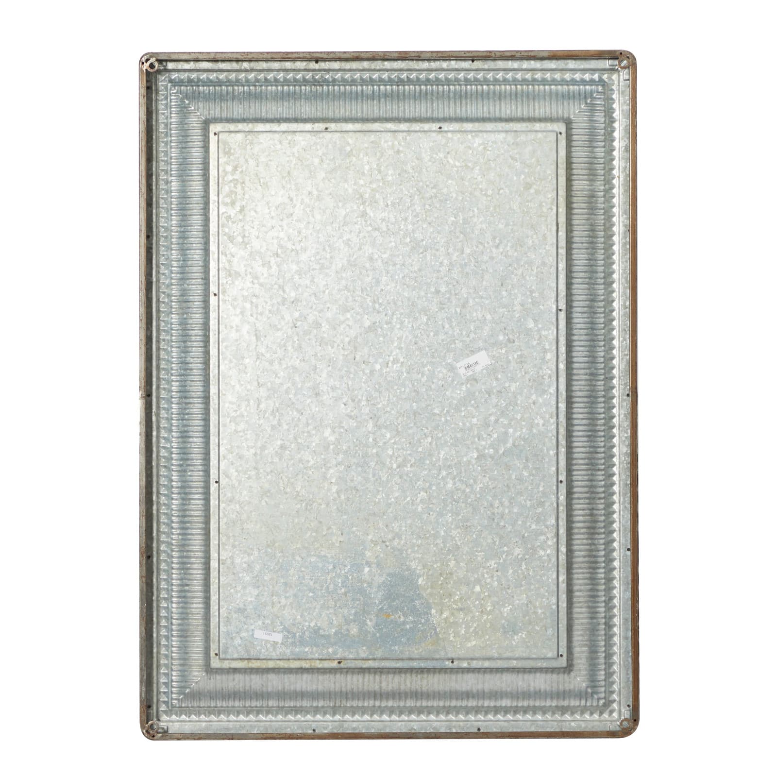 43" Brown Farmhouse Metal Wall Mirror