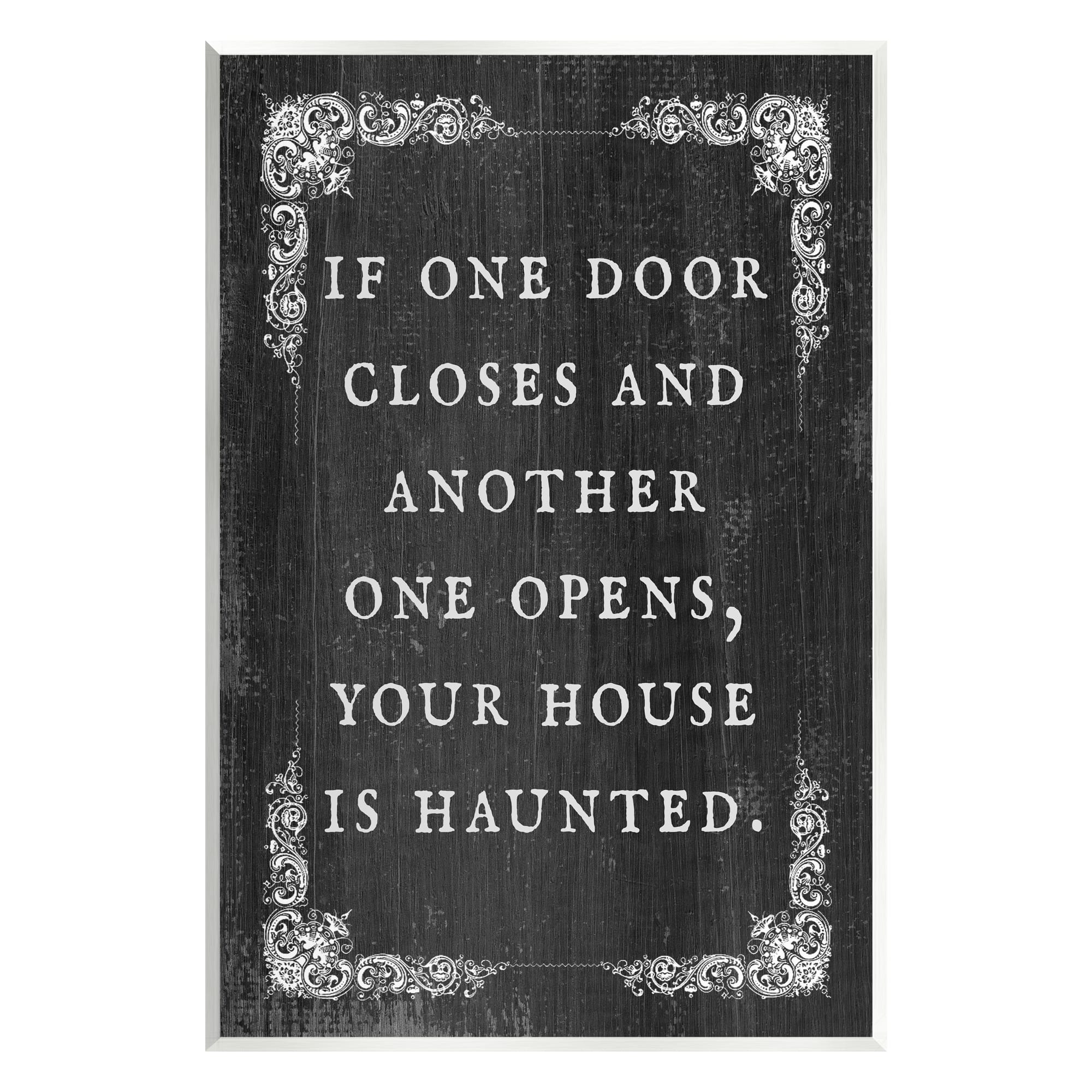 Stupell Industries Funny Haunted House Phrase Wall Plaque Art