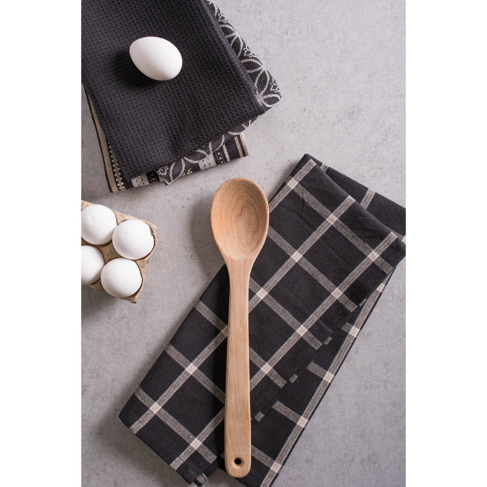 DII&#xAE; Black Dishtowel &#x26; Dishcloth Set
