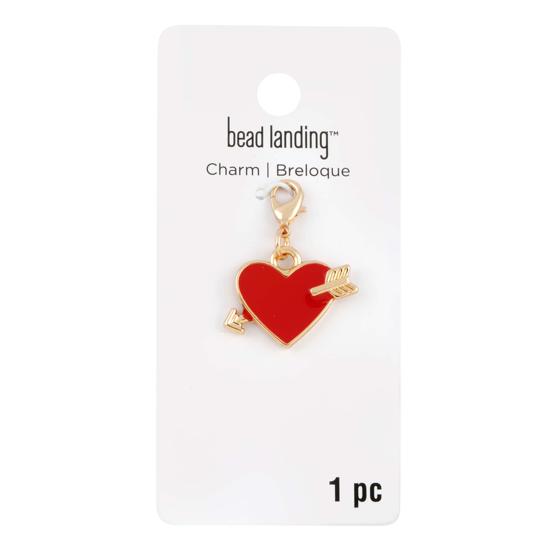 Red Heart with Arrow Charm by Bead Landing™