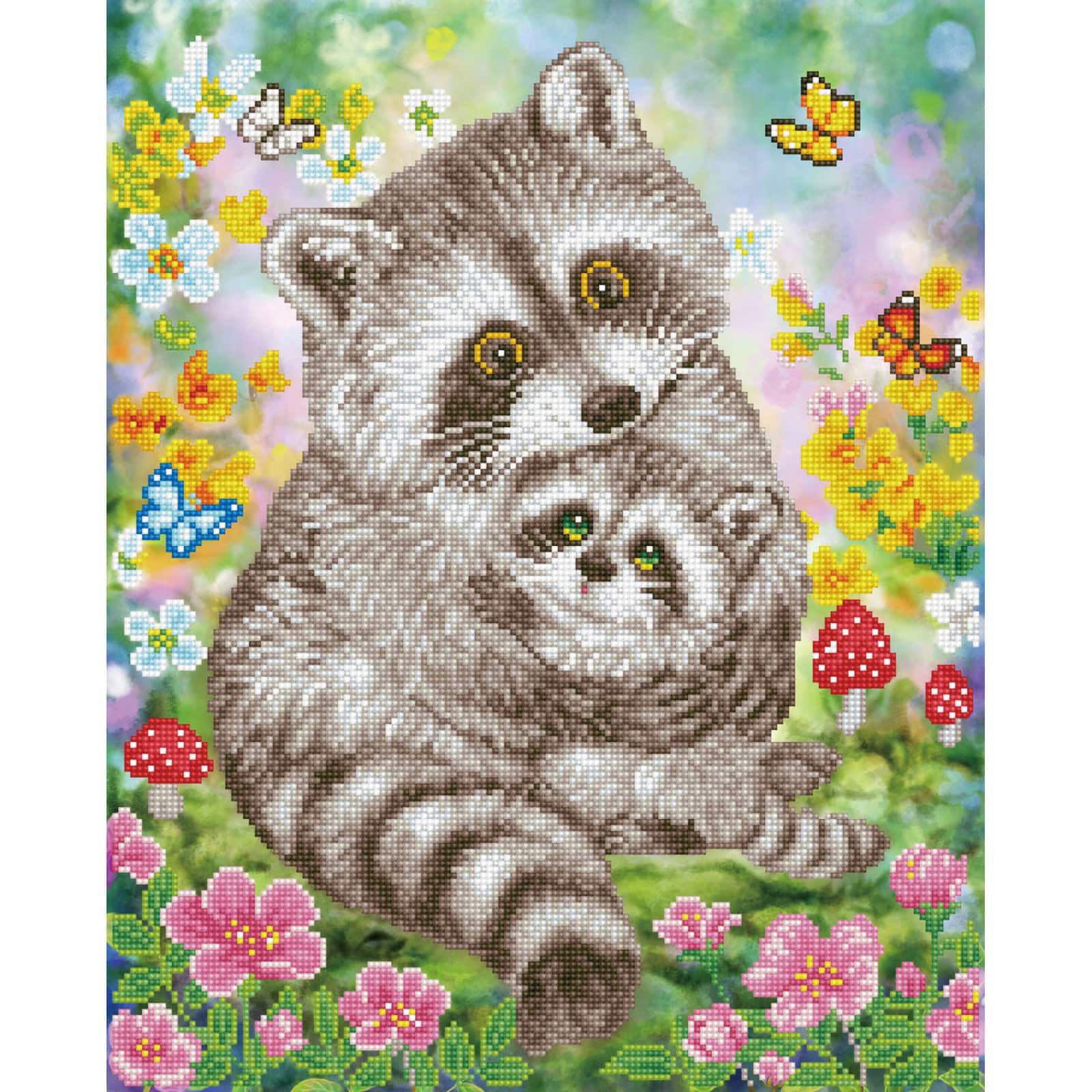 Diamond Dotz® Sweet Raccoons Diamond Painting Kit