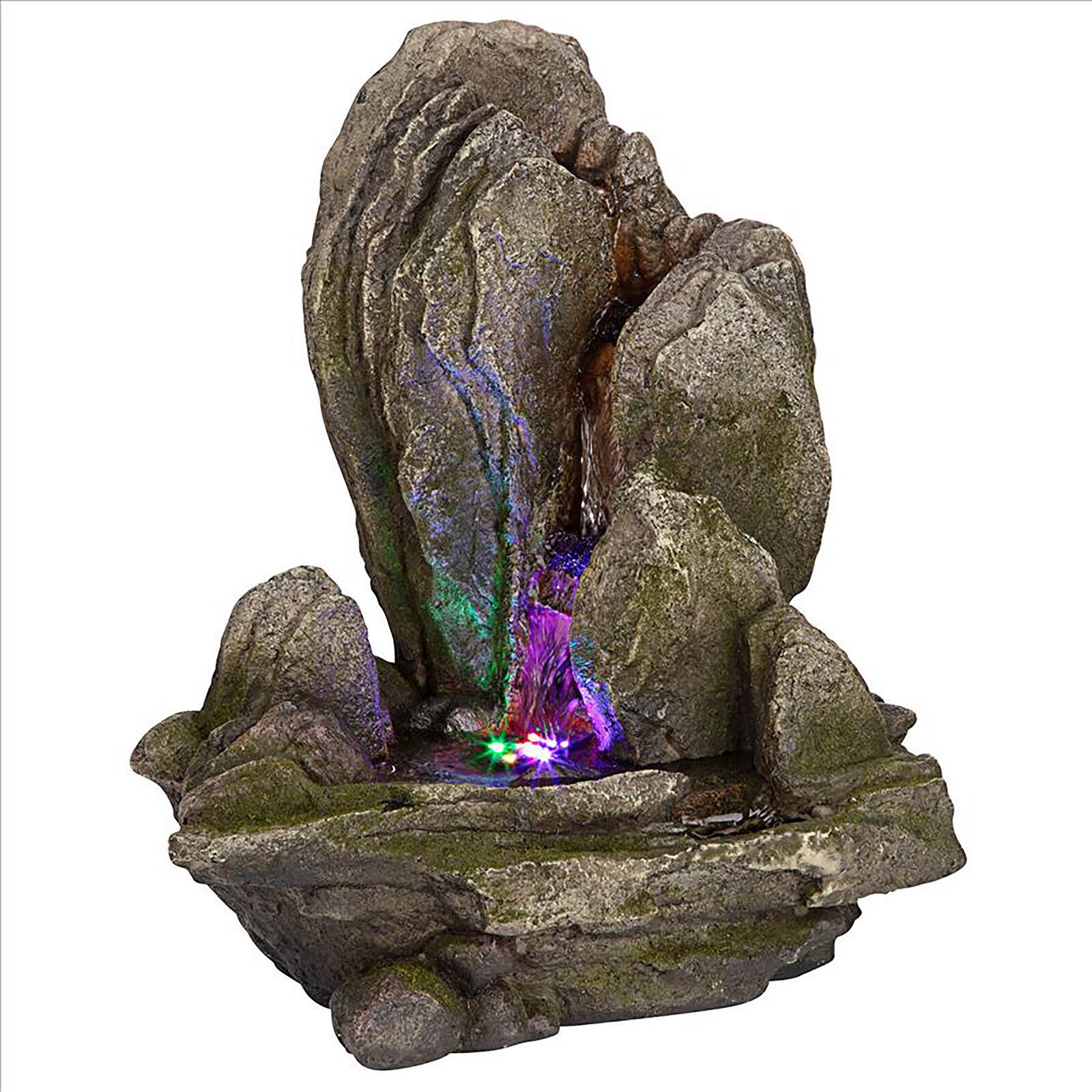 Design Toscano Boulder Falls Cascading Tabletop Fountain