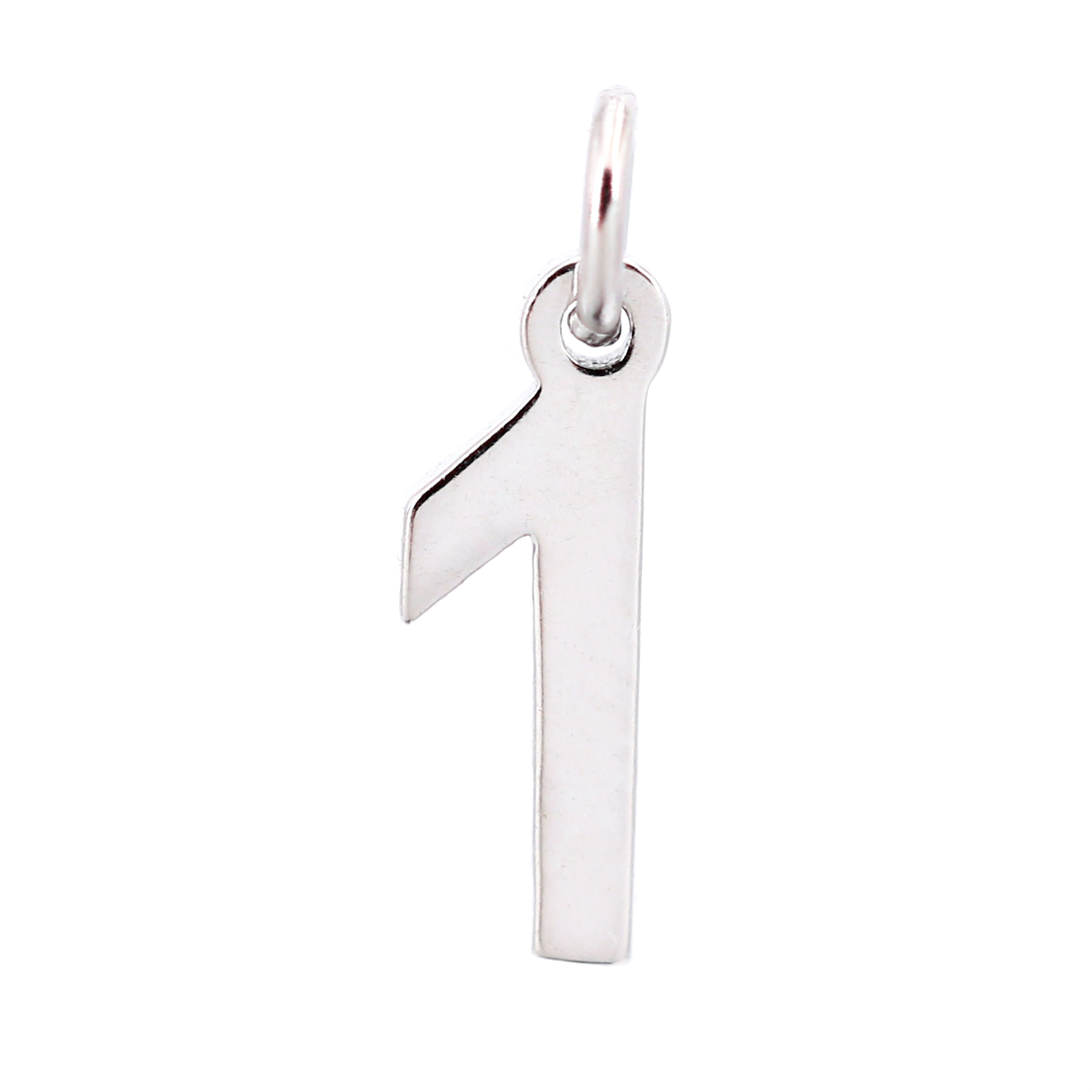 12 Pack: Sterling Silver Number Charm by Bead Landing™