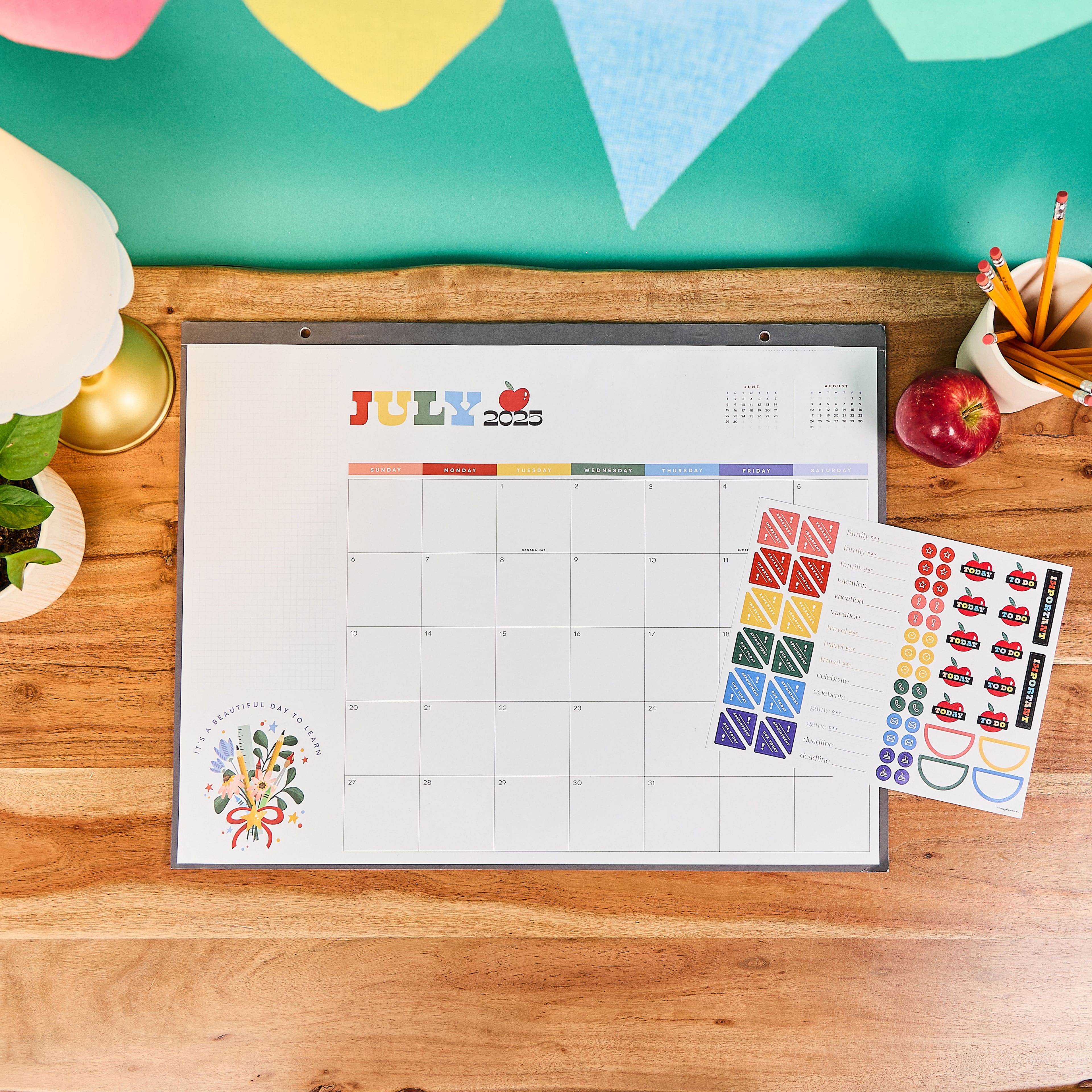 The Happy Planner&#xAE; Teachers Are Heroes 12-Month Teacher Desk Calendar