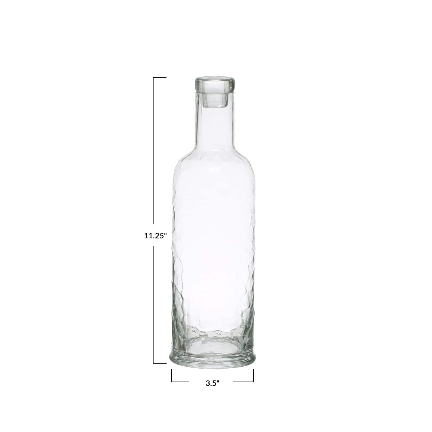 32oz. Clear Hammered Glass Carafe