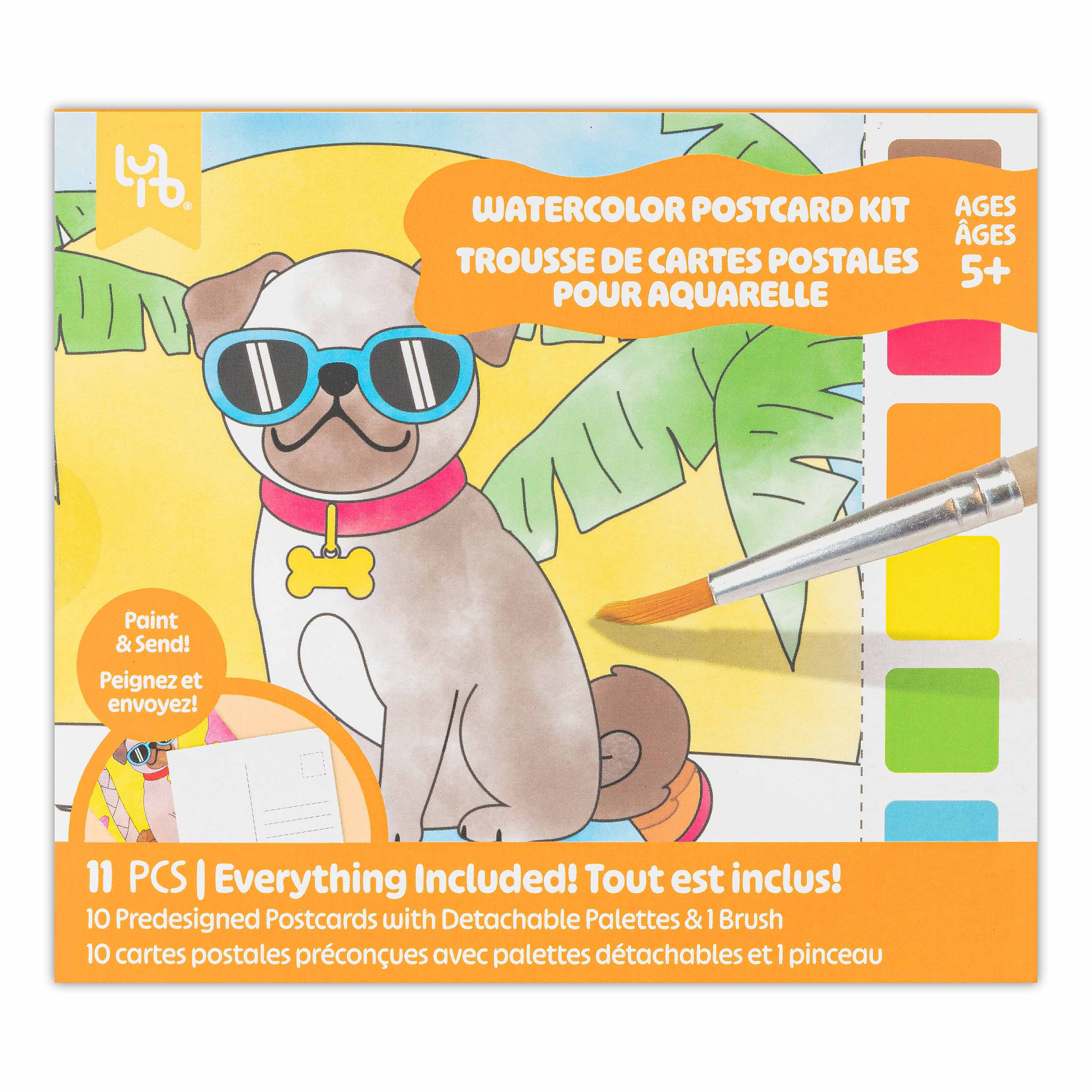 Little Yellow Bicycle&#xAE; Pets Watercolour Postcard Kit