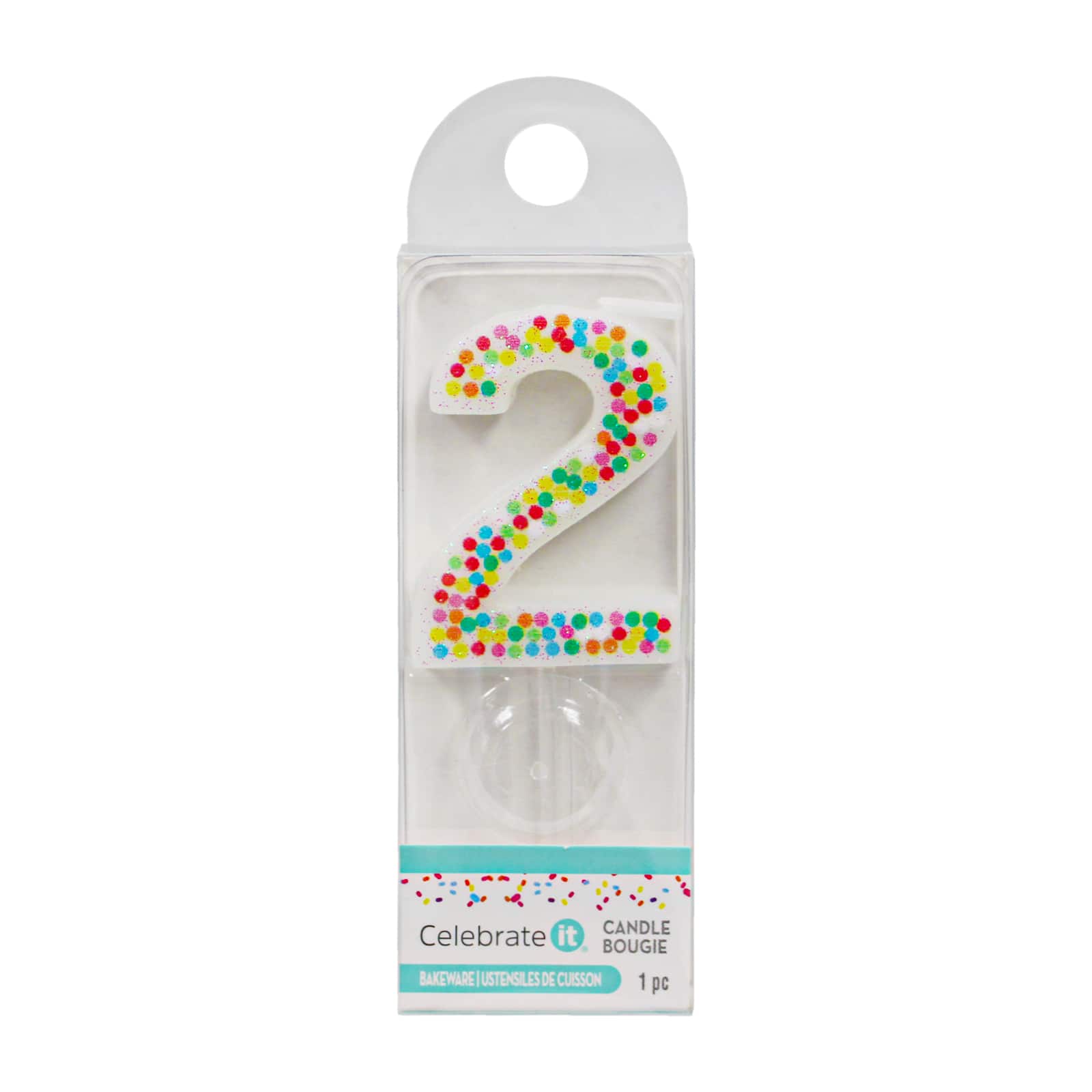 Confetti Number Birthday Candle by Celebrate It&#x2122;