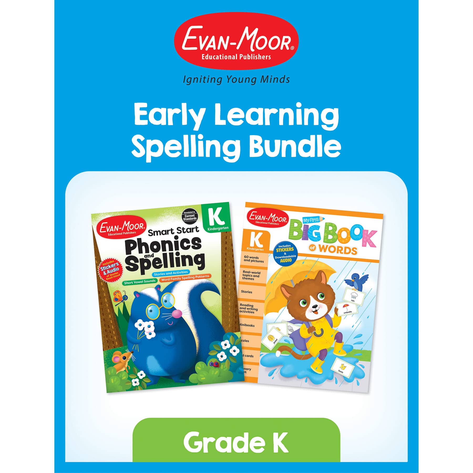 Evan-Moor® Kindergarten Early Learning Spelling Bundle
