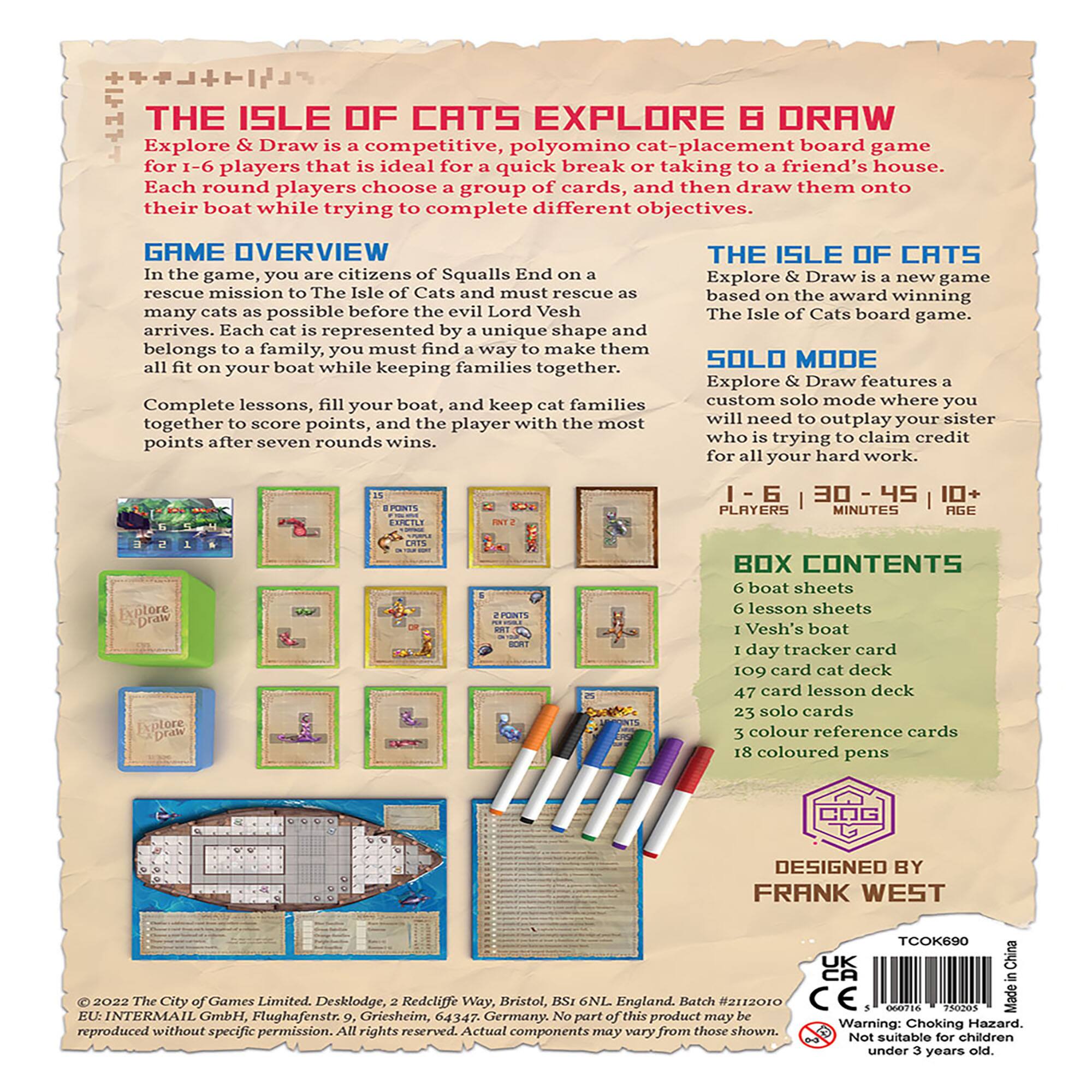 The Isle of Cats: Explore and Draw Board Game