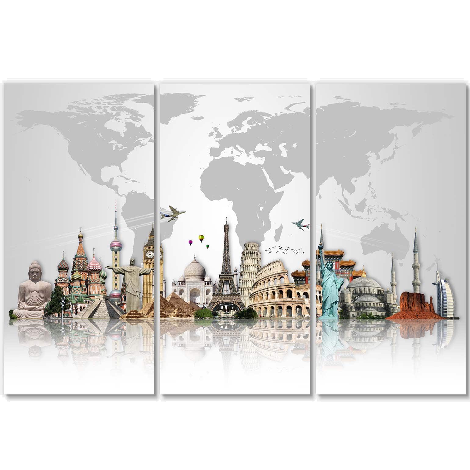Designart - Famous Monuments Across World - Canvas Art Print