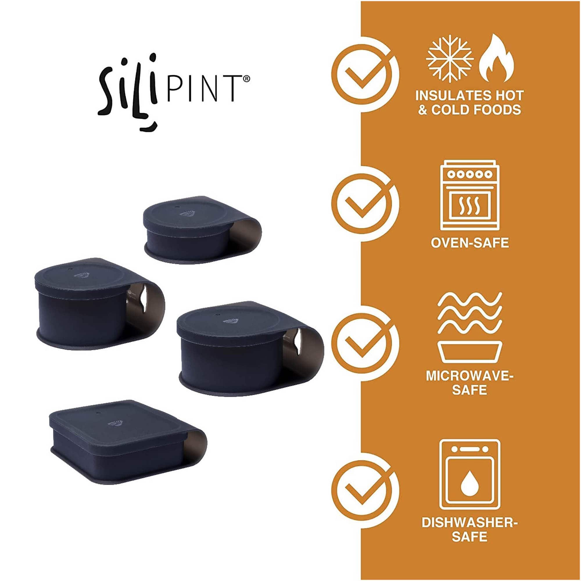 Silipint&#xAE; 4-Piece Silicone Go Go Bowl Set