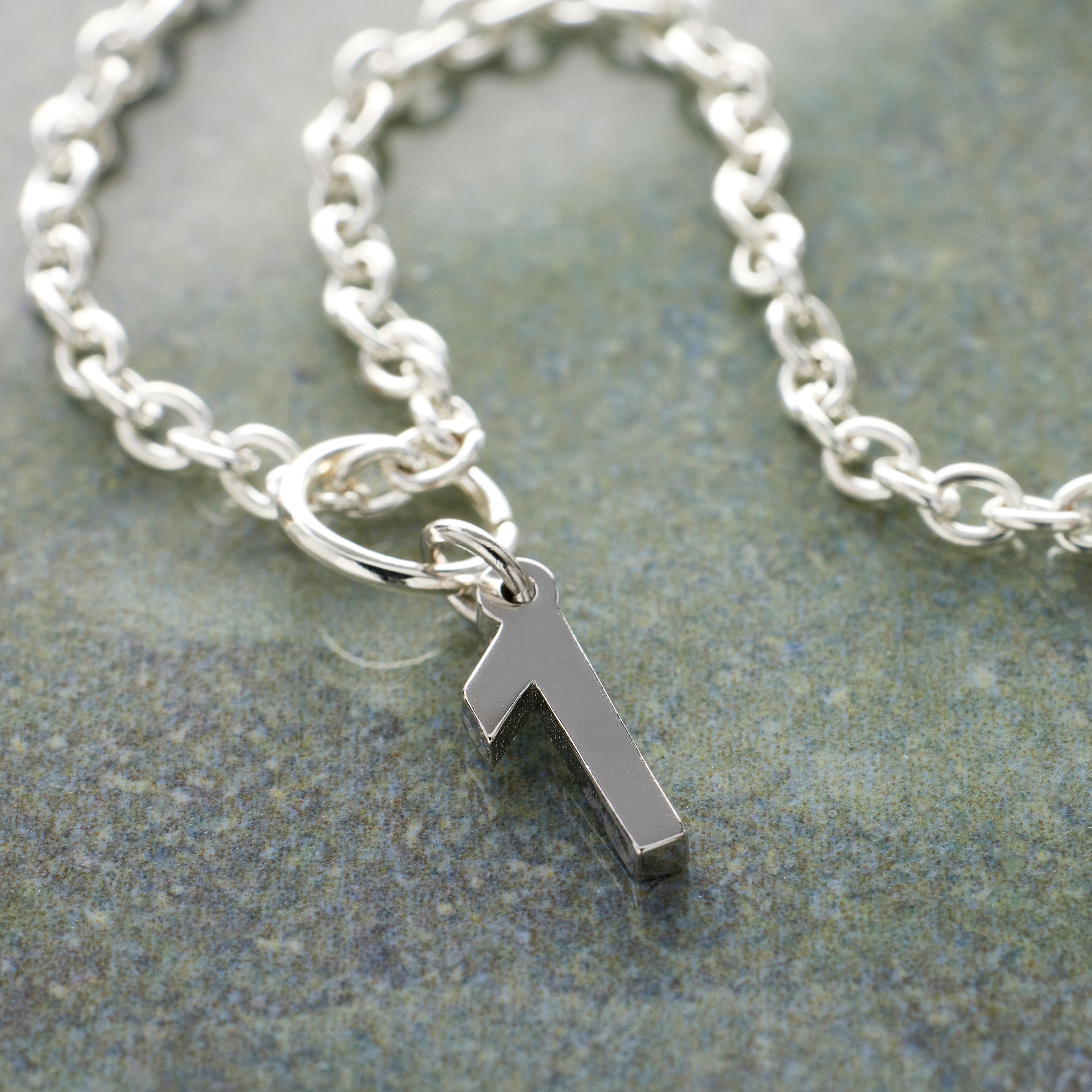 12 Pack: Sterling Silver Number Charm by Bead Landing™