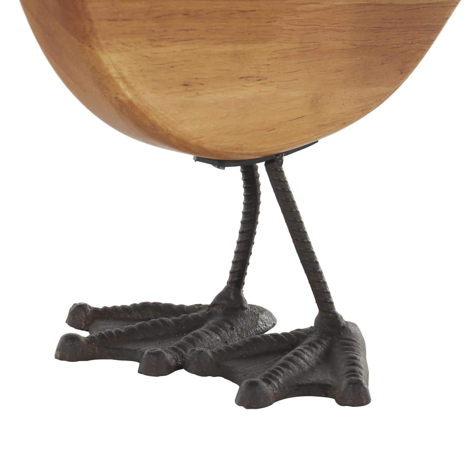 Brown Abstract Minimalistic Wood Swan Sculpture Set