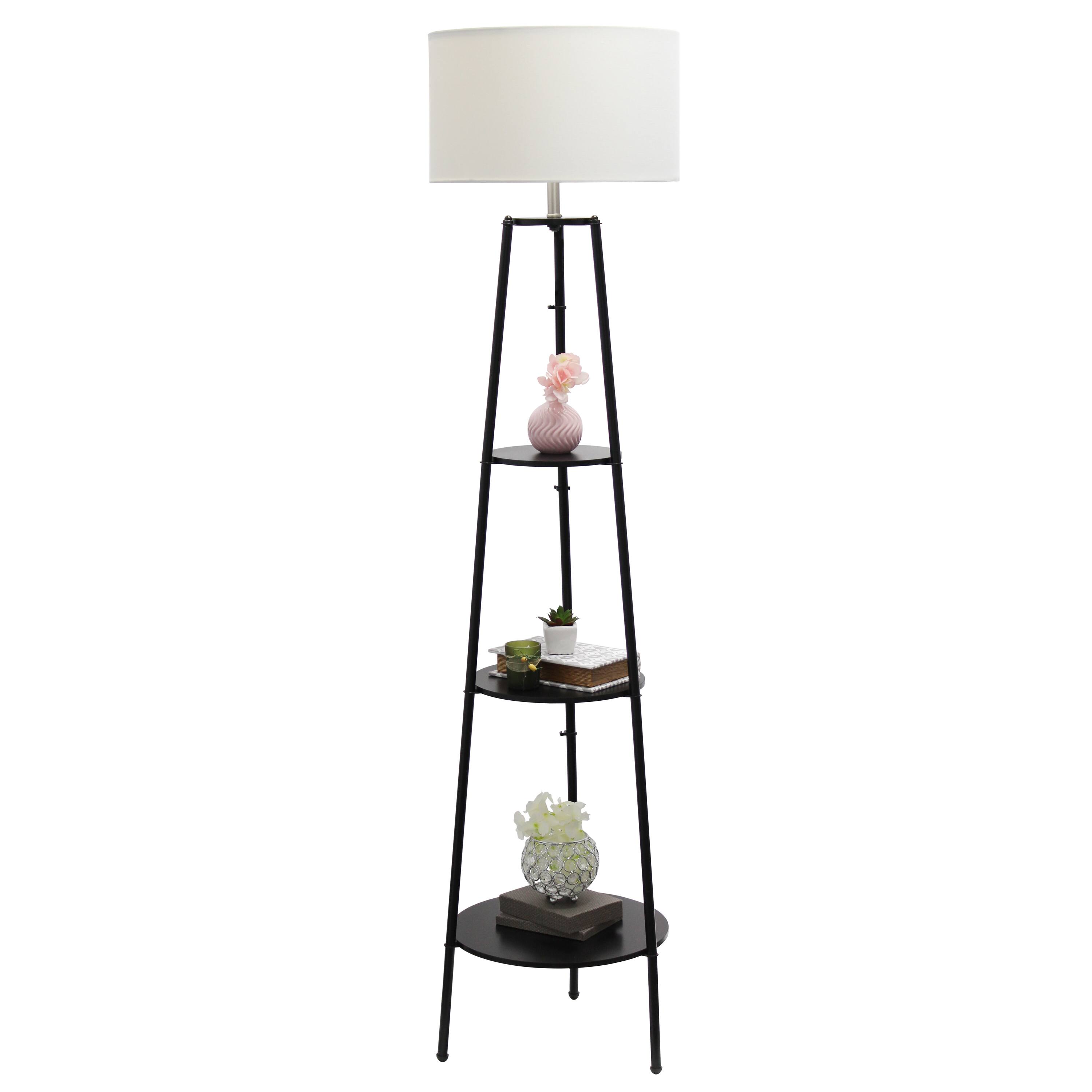 Simple Designs 62.5&#x22; Tripod 3 Tier Floor Lamp