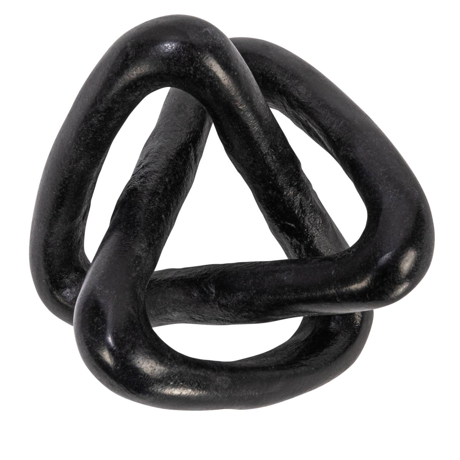 Hello Honey&#xAE; 3.5&#x22; Black Modern Decorative Marble Link Knot