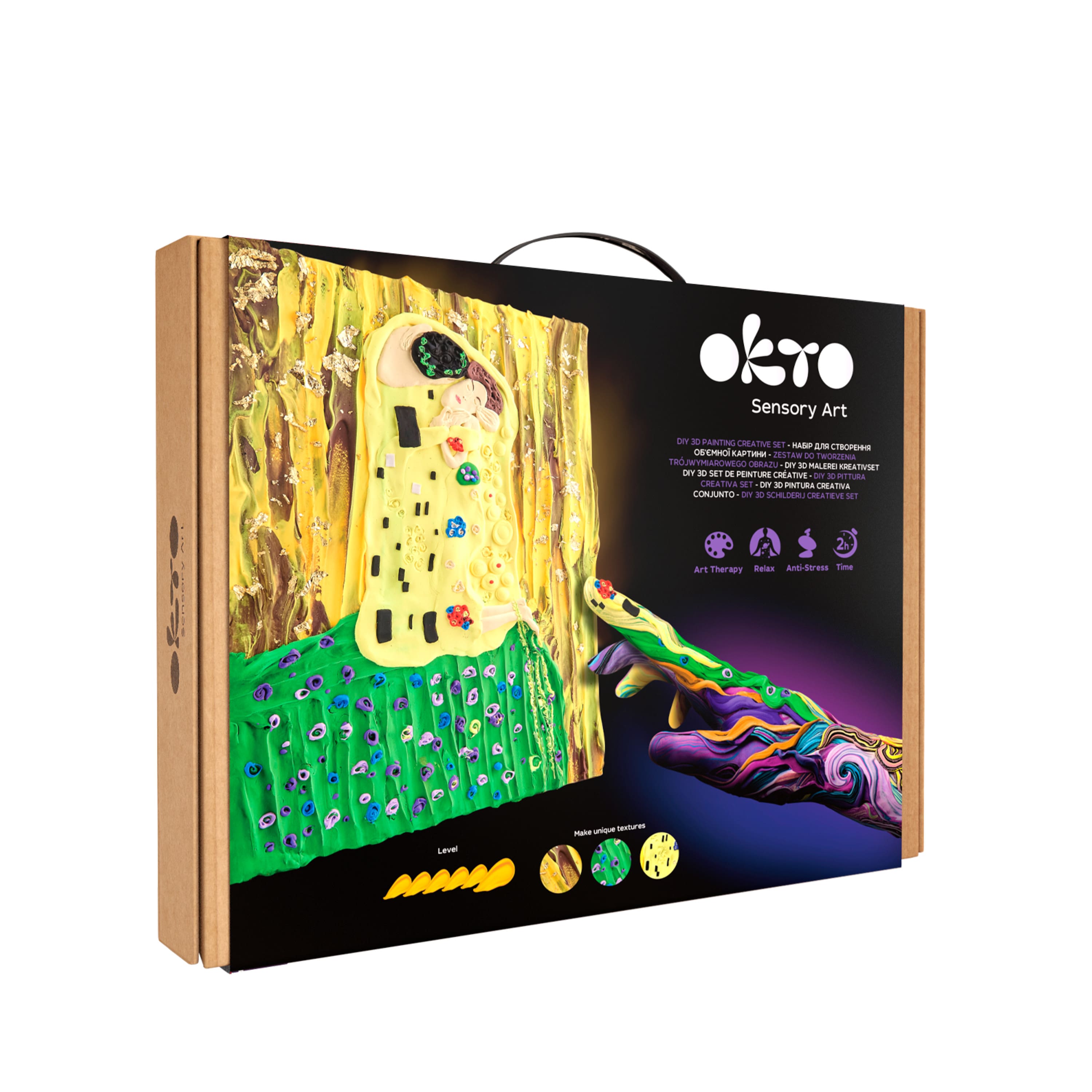 OKTO Sensory Art 3D Gustav Klimt The Kiss Clay Painting Kit