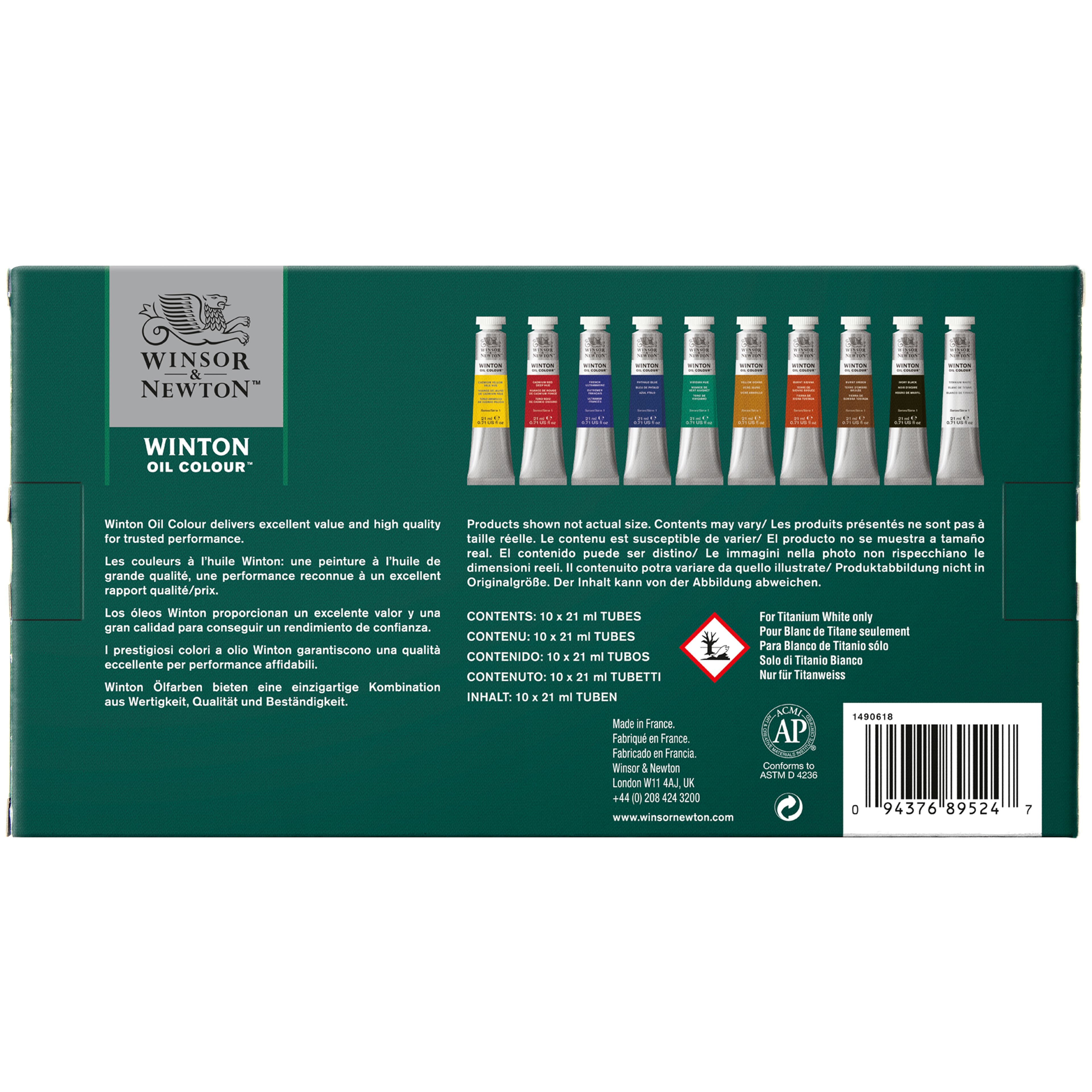 Winsor &#x26; Newton&#x2122; Winton Oil Colour&#x2122; 10 Color Basic Set