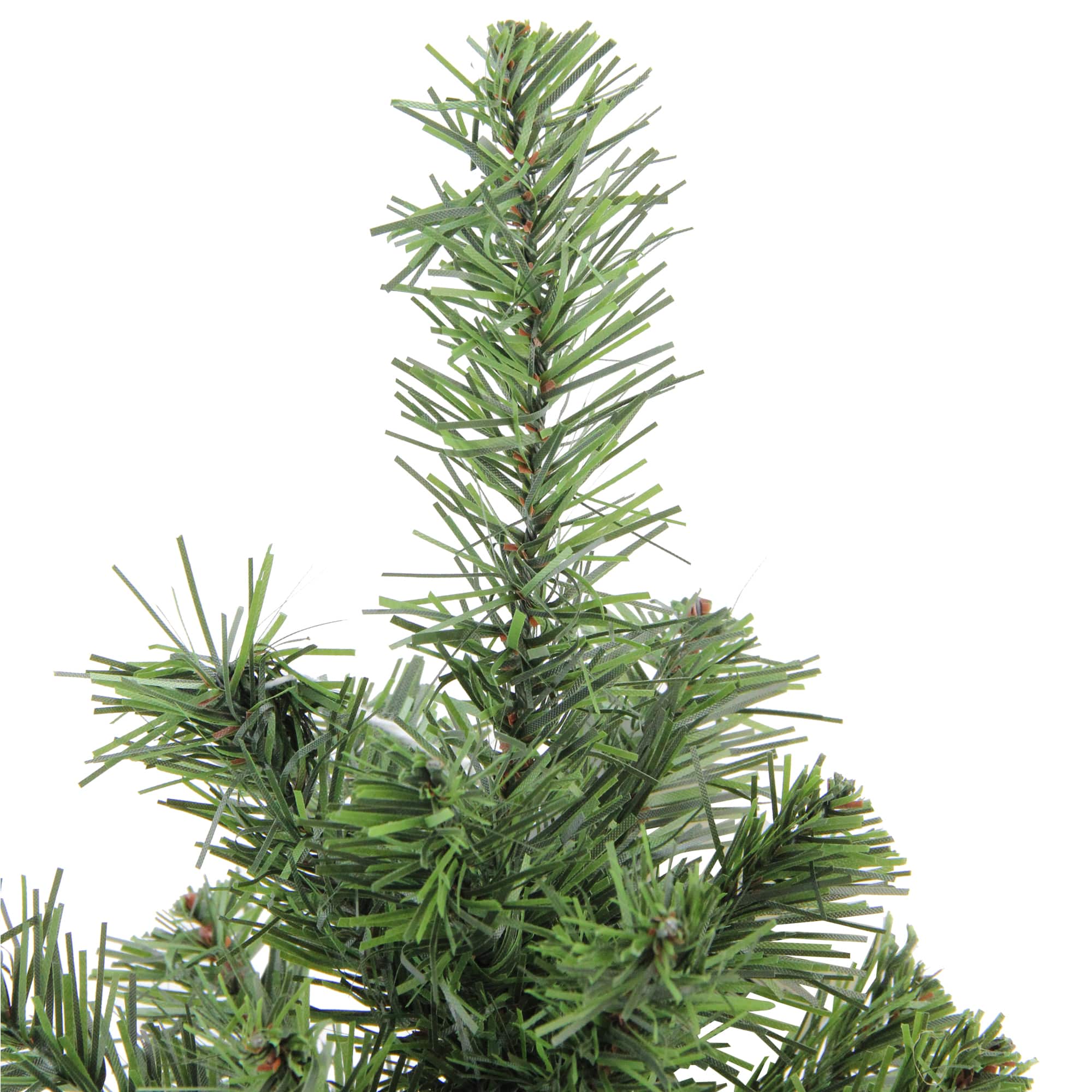 18&#x22; Unlit Mini Canadian Pine Medium Artificial Christmas Tree with Faux Wood Base
