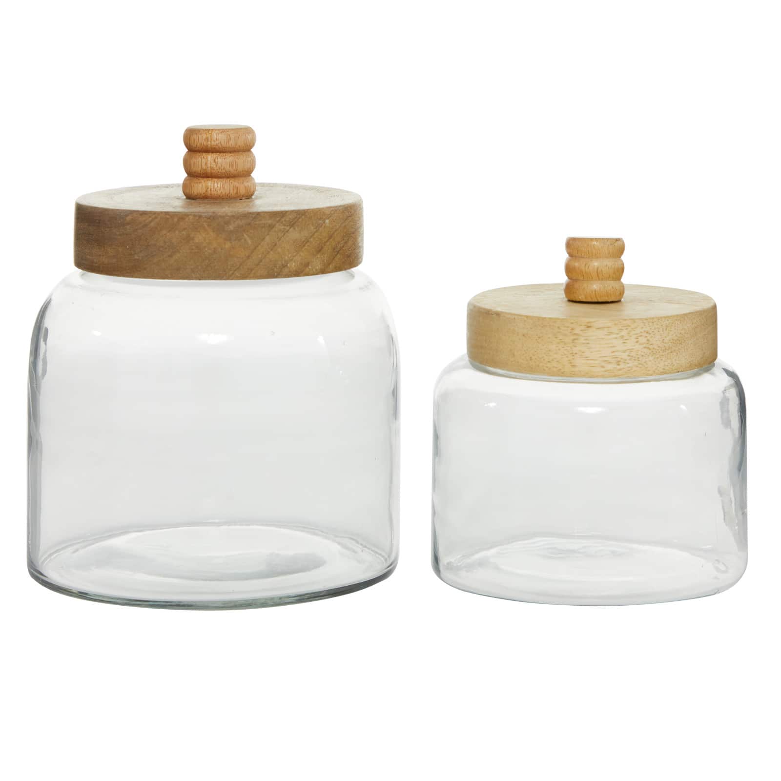 Clear Glass Farmhouse Canisters Set