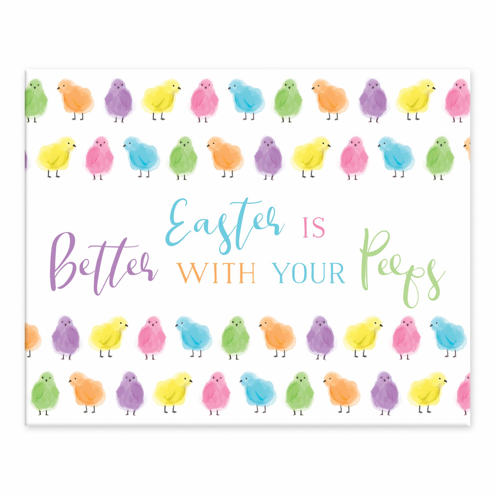 Easter With Peeps 10" x 8" Tabletop Canvas