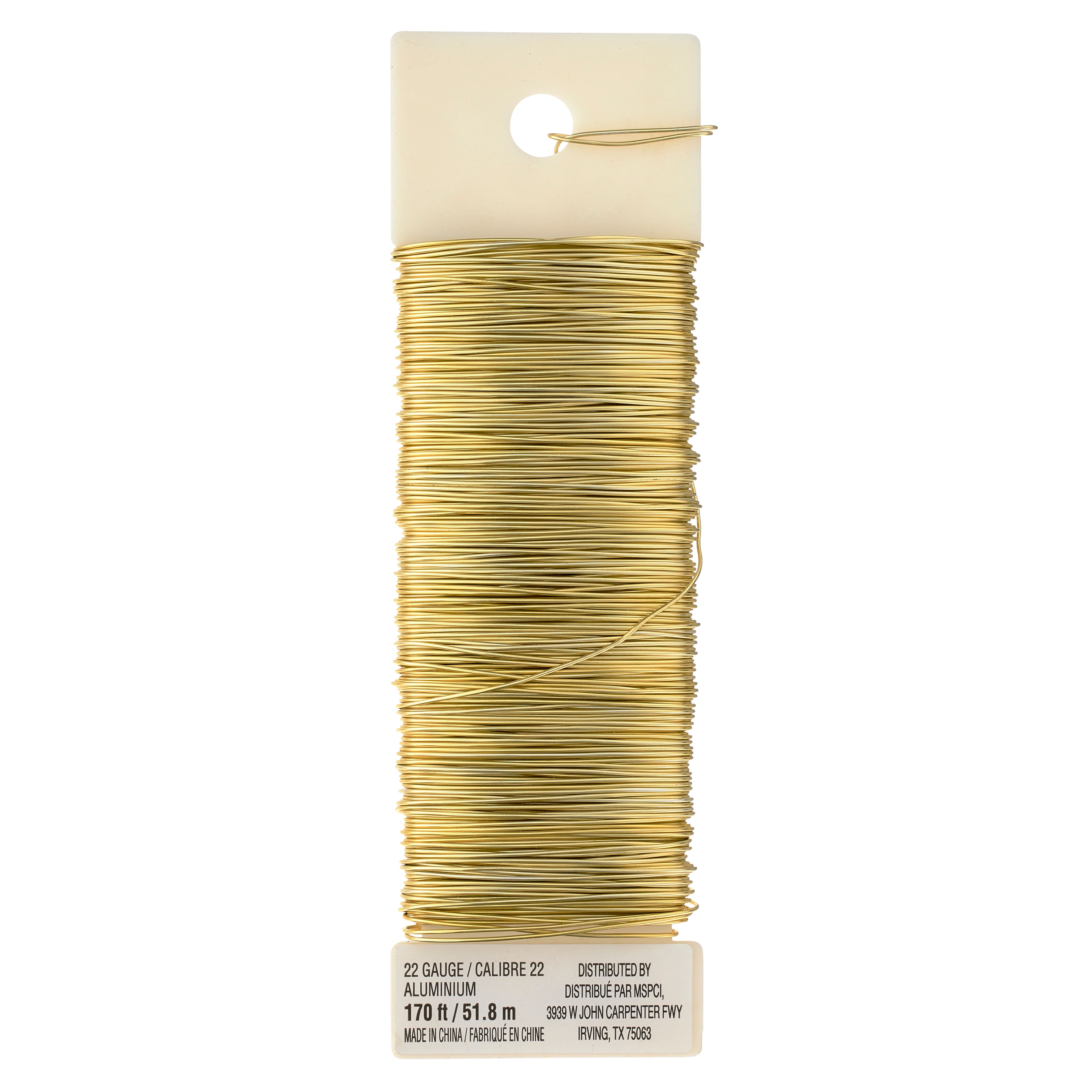 22 Gauge Gold Aluminum Florist Wire by Ashland&#xAE;