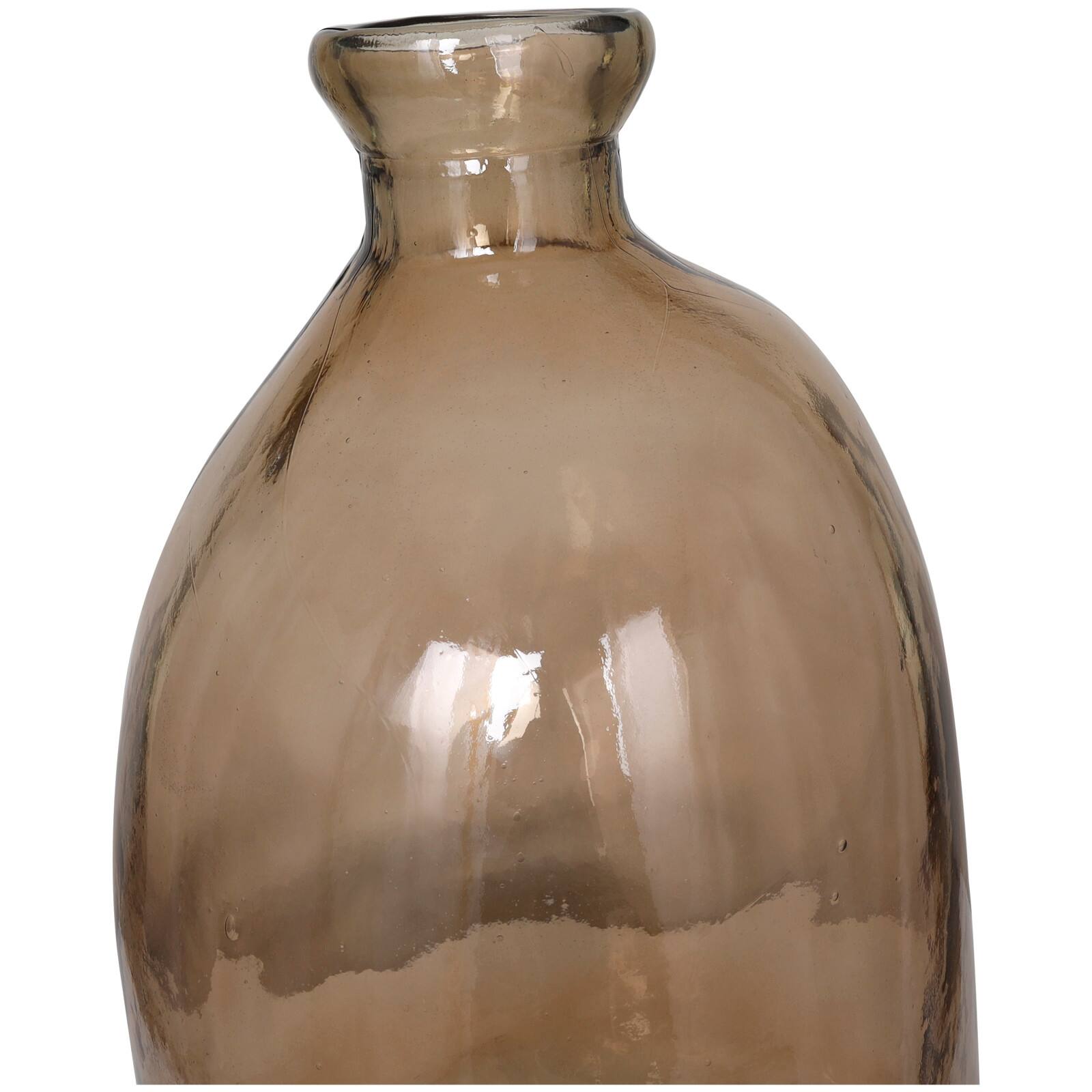 29&#x22; Brown Spanish Bottle Glass Vase