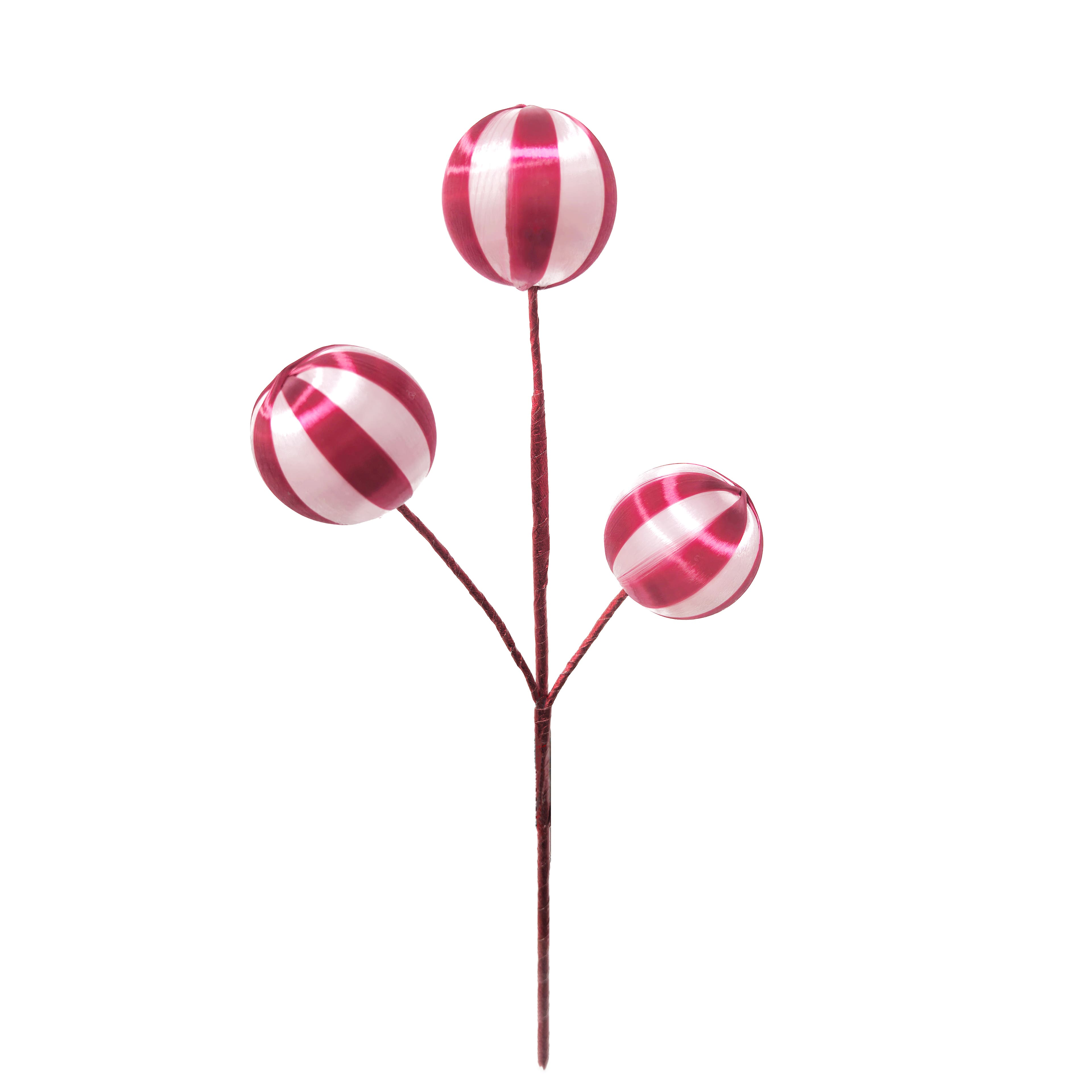 12" Red & Light Pink Twine Ball Pick by Ashland®