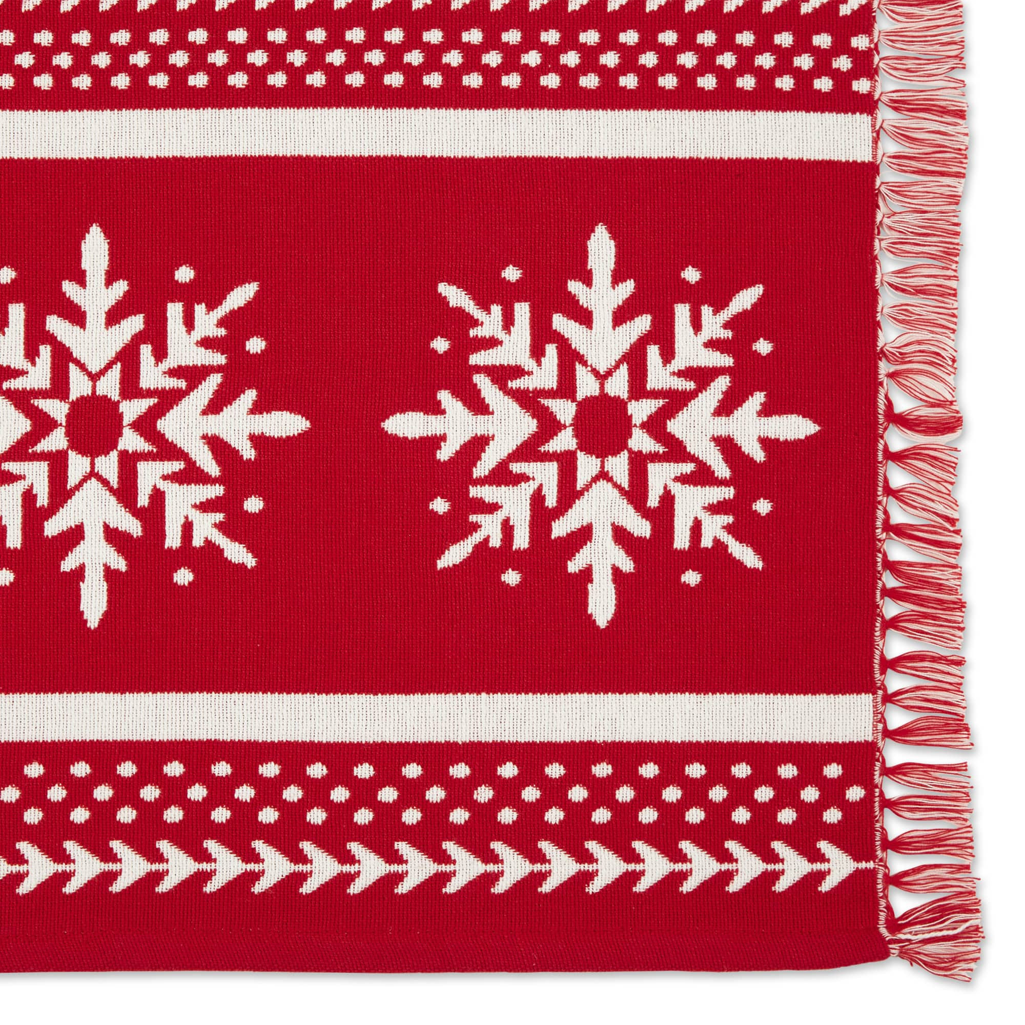 DII&#xAE; Nordic Snowflake Stripe Jacquard Placemats, 4ct.