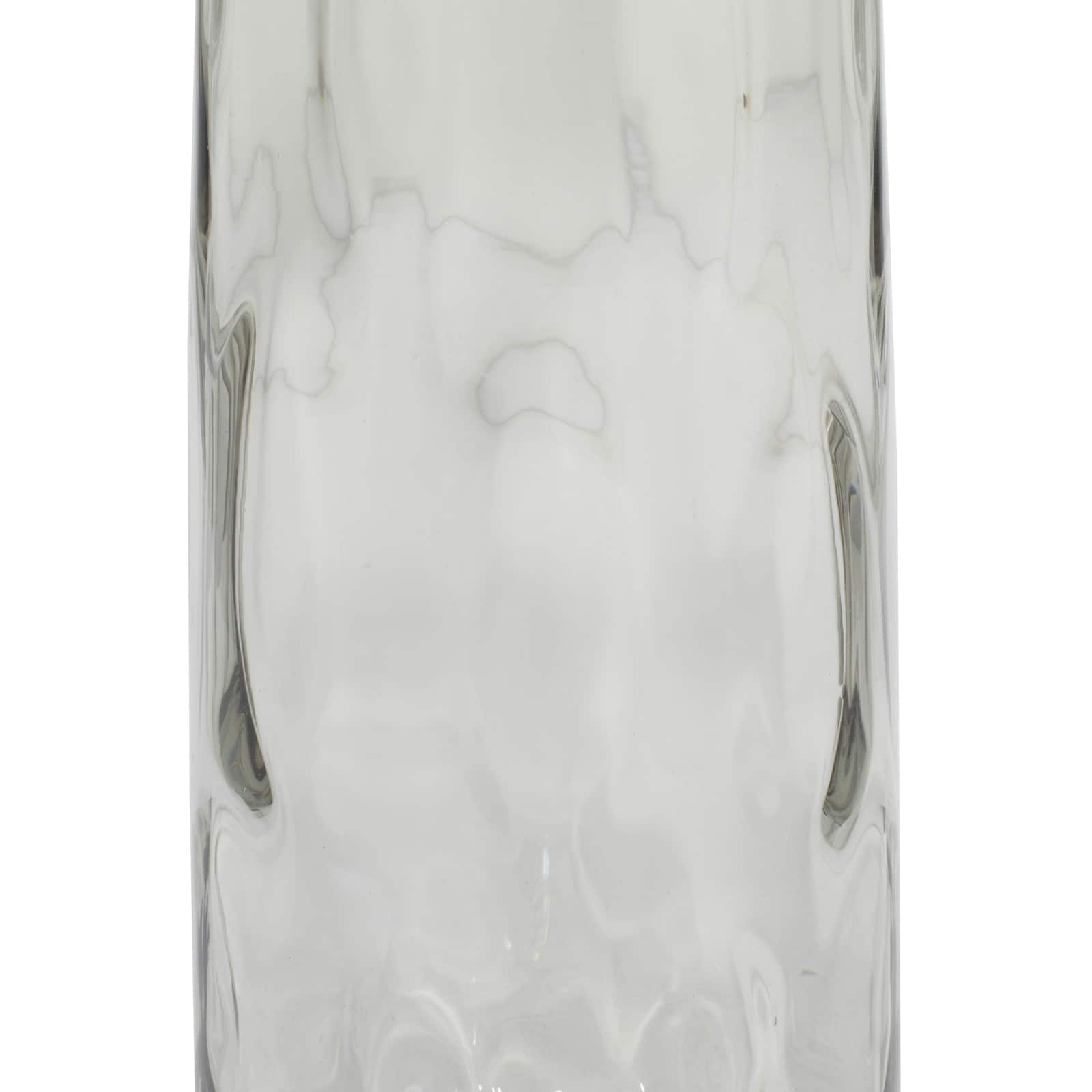 17&#x22; Gray Coastal Glass Vase
