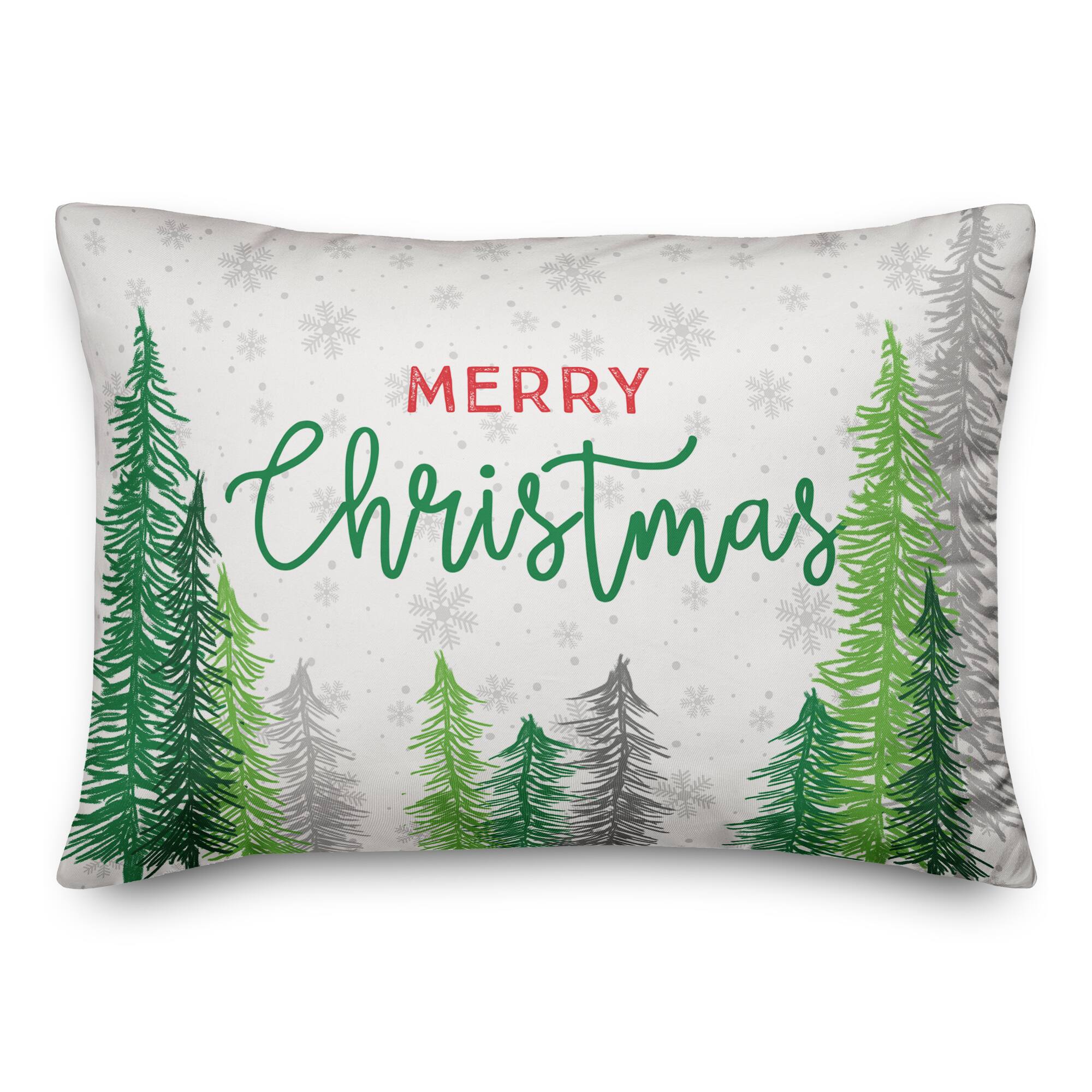 Merry Christmas Forest Throw Pillow | Michaels