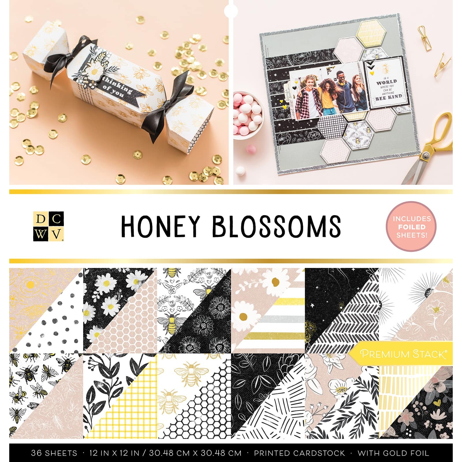 DCWV® Honey Blossoms Premium Stack, 12" x 12"