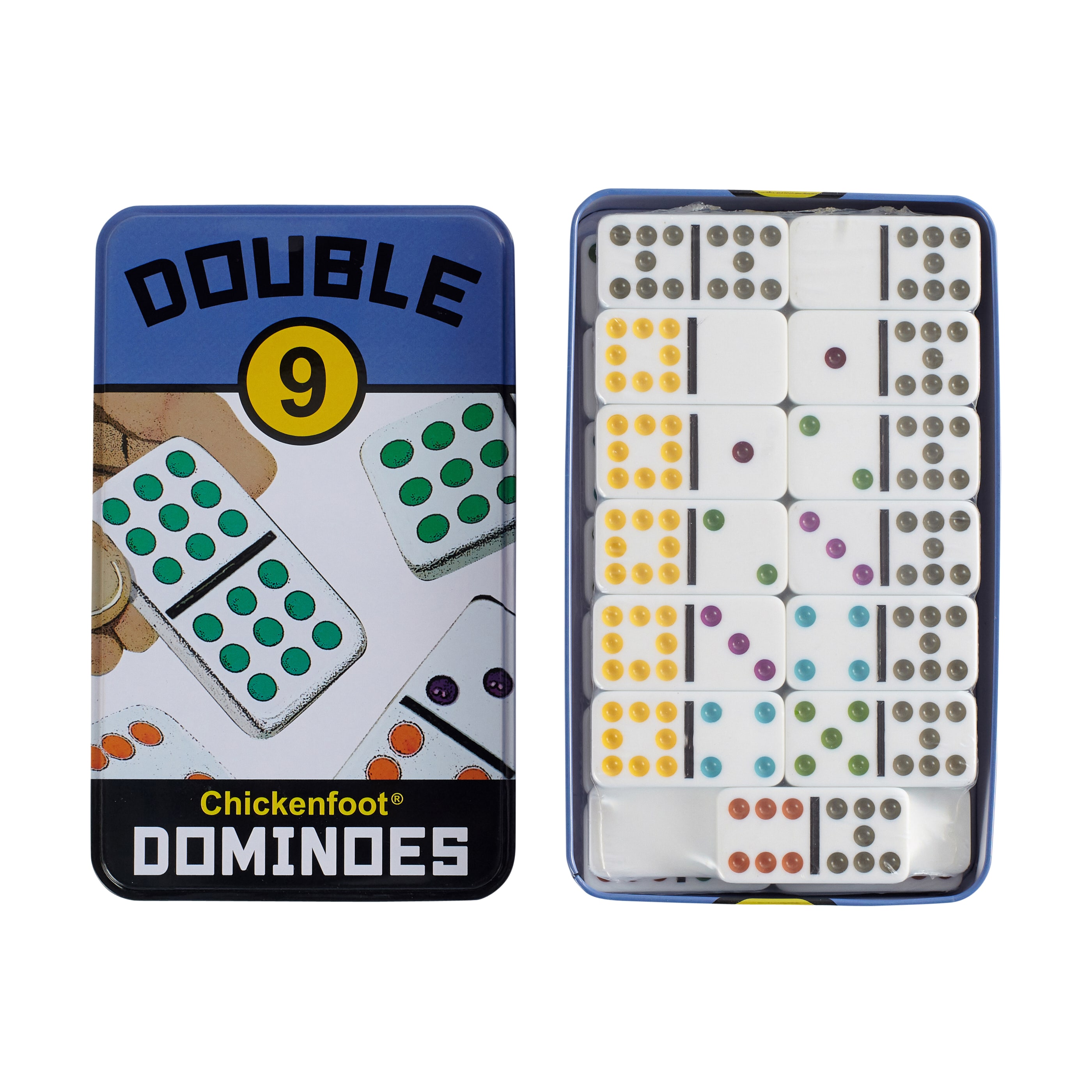 Double 9 Chickenfoot&#xAE; Dominoes