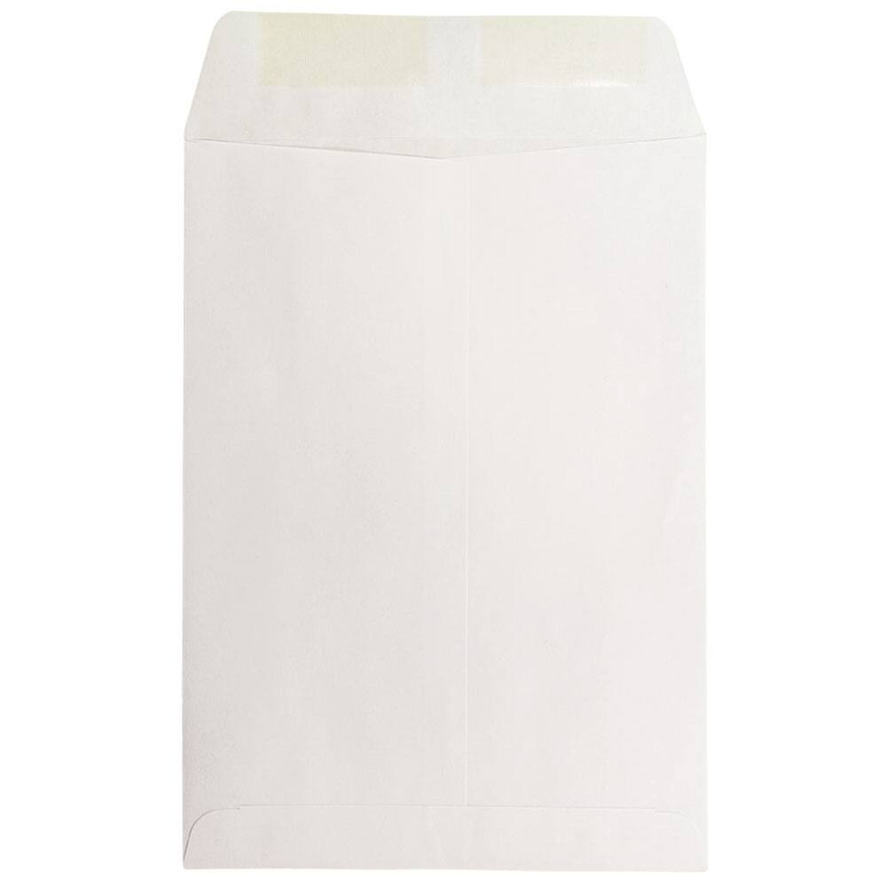 JAM Paper 7.5" x 10.5" White Open End Catalog Commercial Envelopes