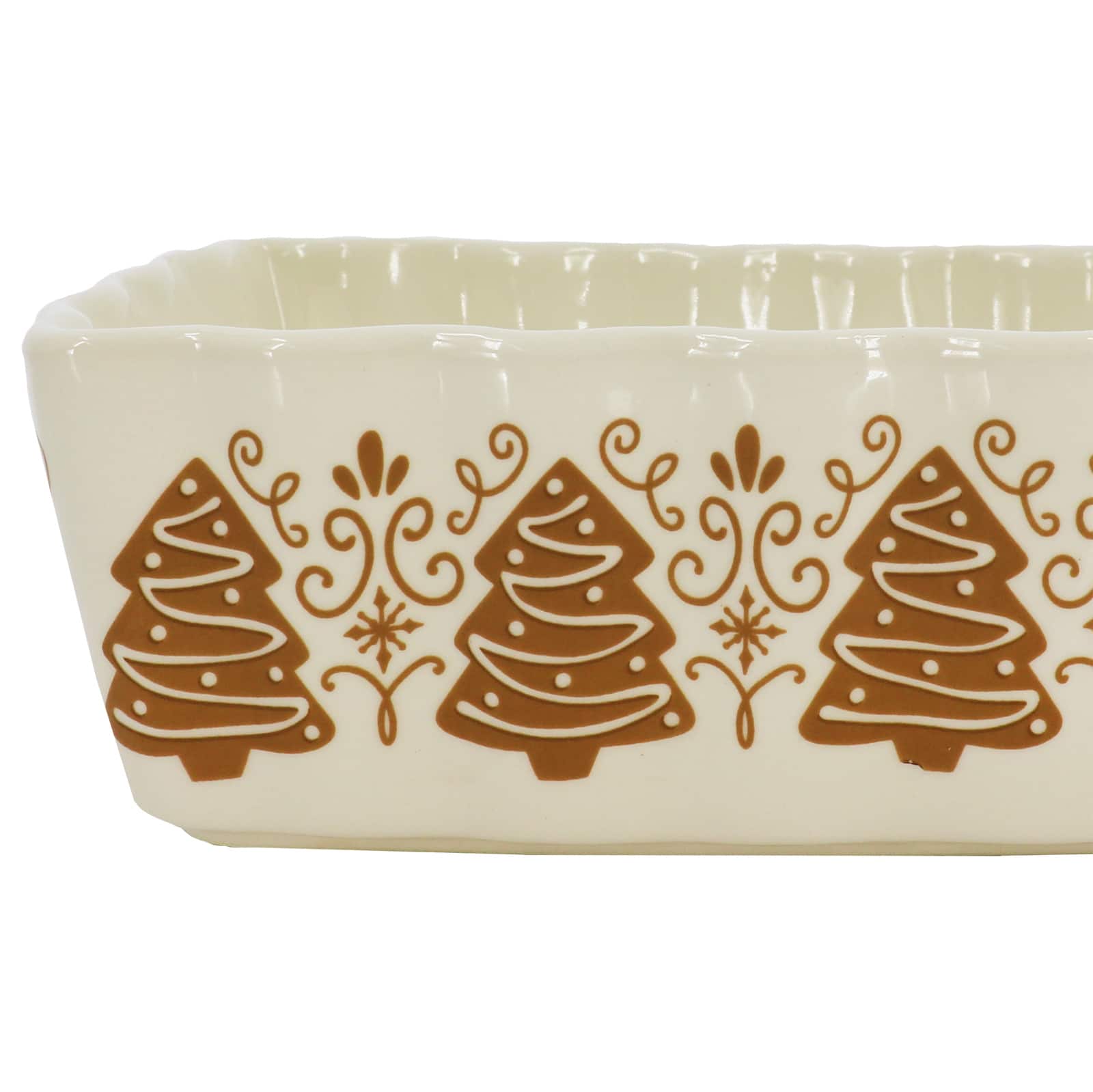 8&#x22; x 4.5&#x22; Gingerbread Tree Ceramic Baking Dish by Ashland&#xAE;