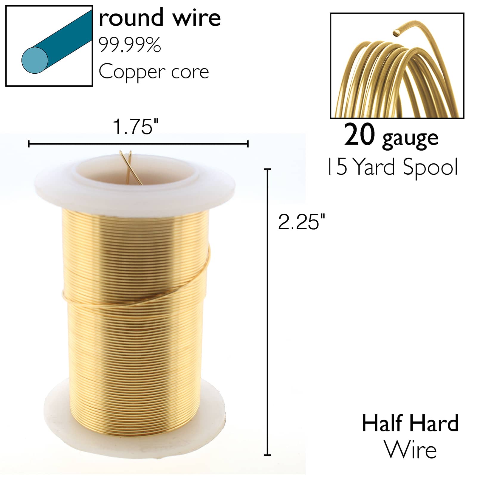 The Beadsmith&#xAE; Wire&#x2122; Elements 20 Gauge Tarnish-Resistant Wire