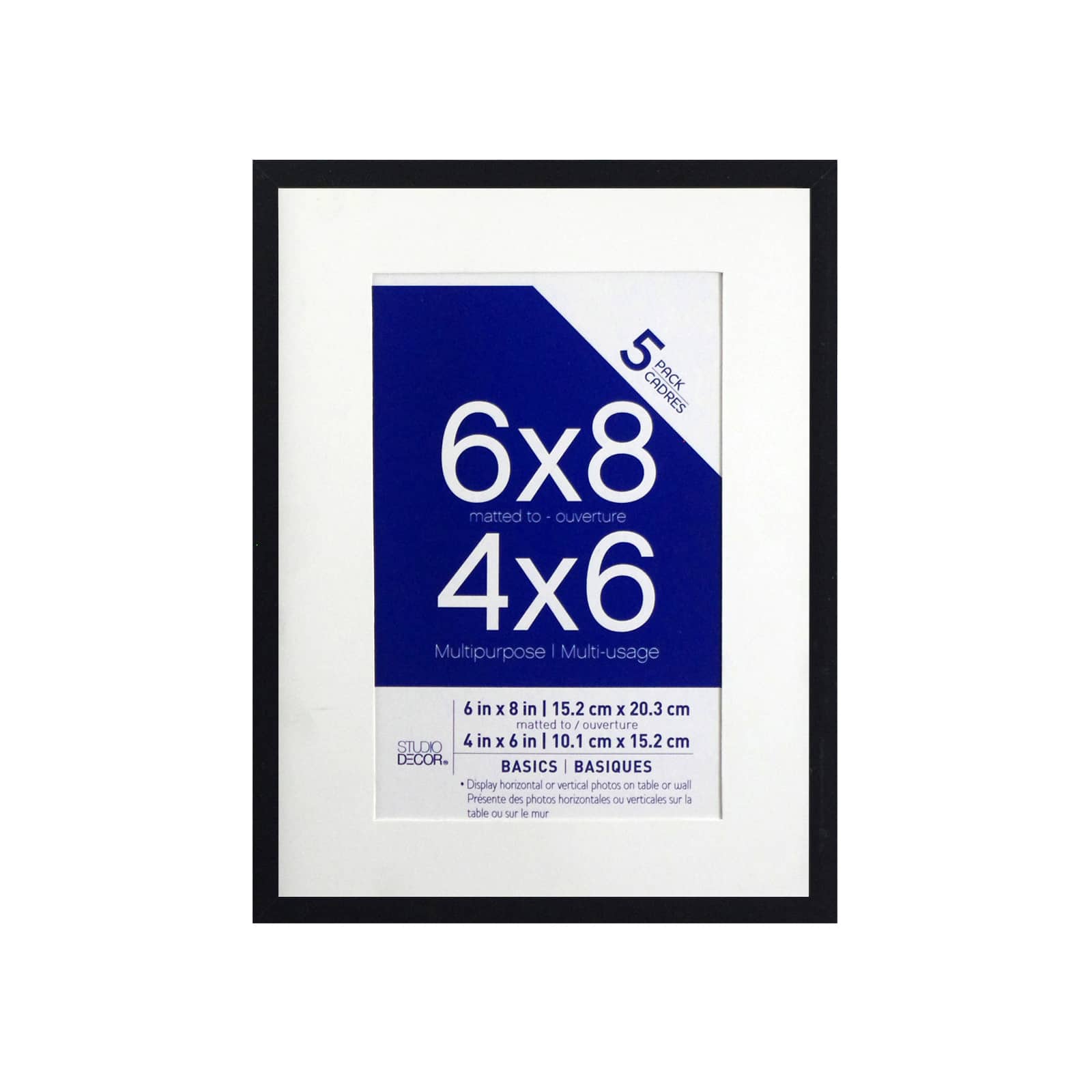 5 Pack 4&#x22; x 6&#x22; Basics Multipurpose Tabletop Frames by Studio D&#xE9;cor&#xAE;