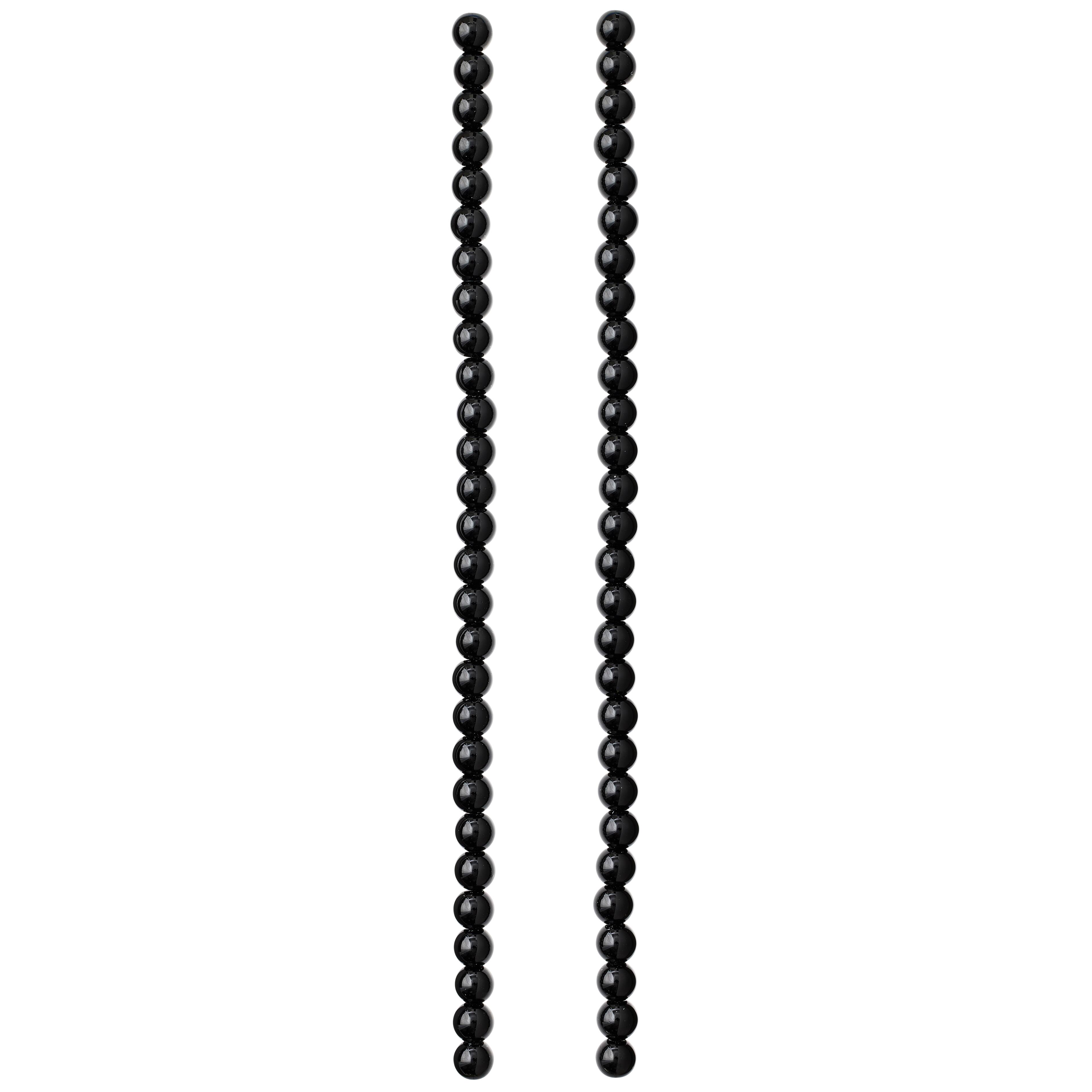 Black Jasper Round Beads, 6mm by Bead Landing™