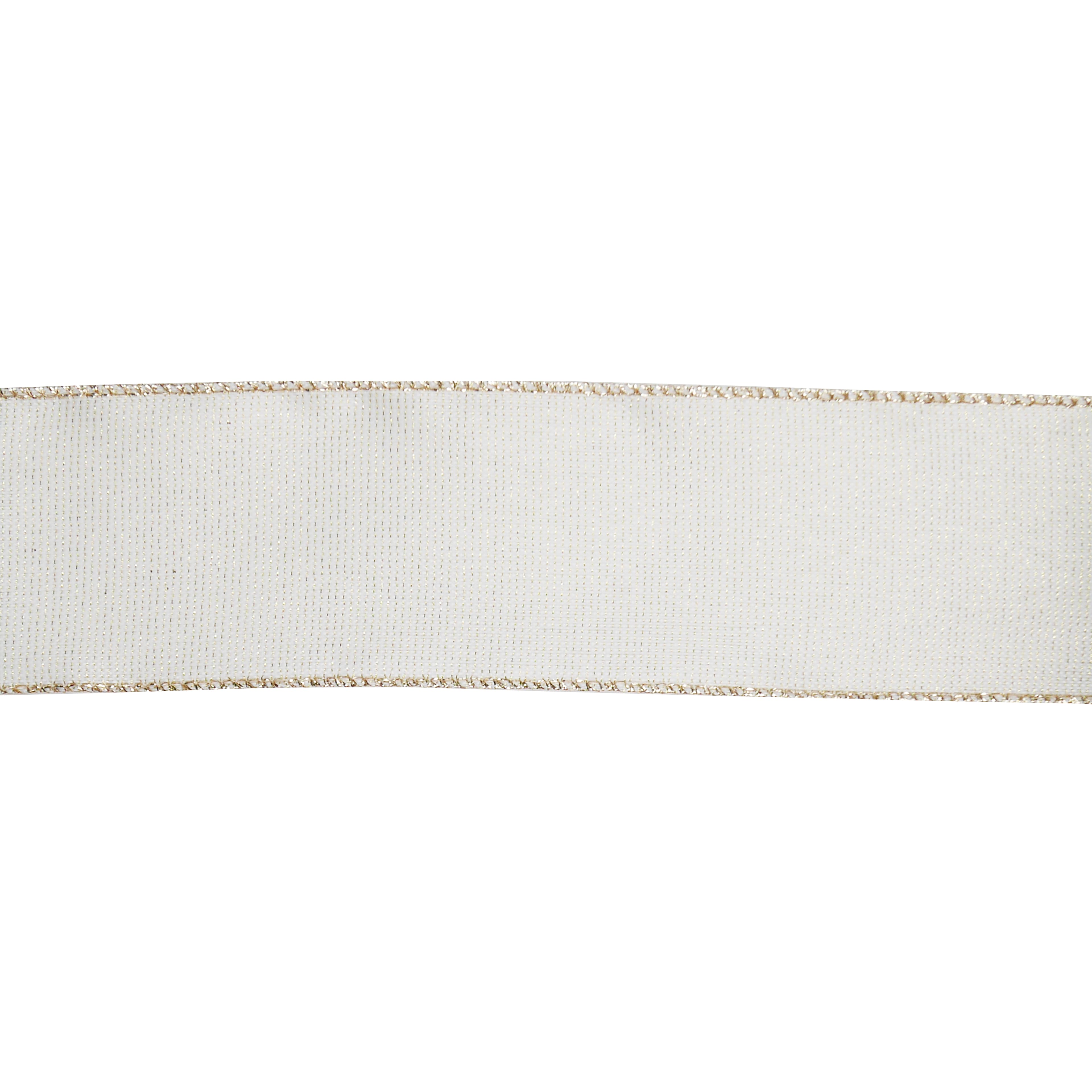2.5&#x22; x 80ft. Cream Shimmer Wired Jumbo Ribbon by Celebrate It&#xAE;